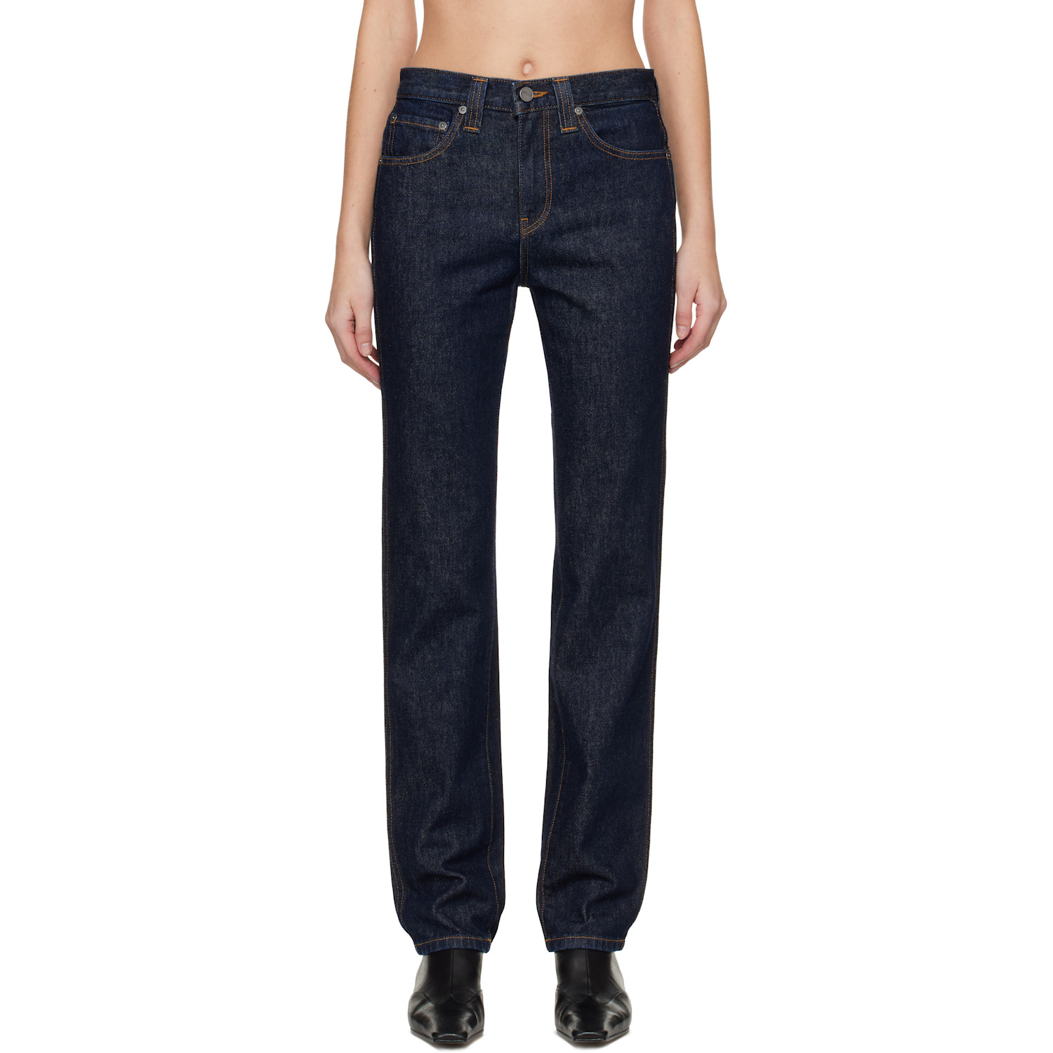KHAITE Navy Farley Jeans