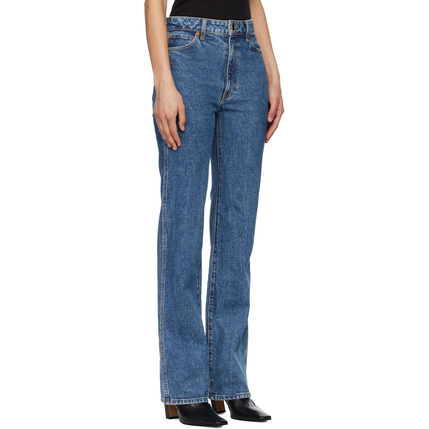  Khaite Blue Danielle Stretch Jeans 