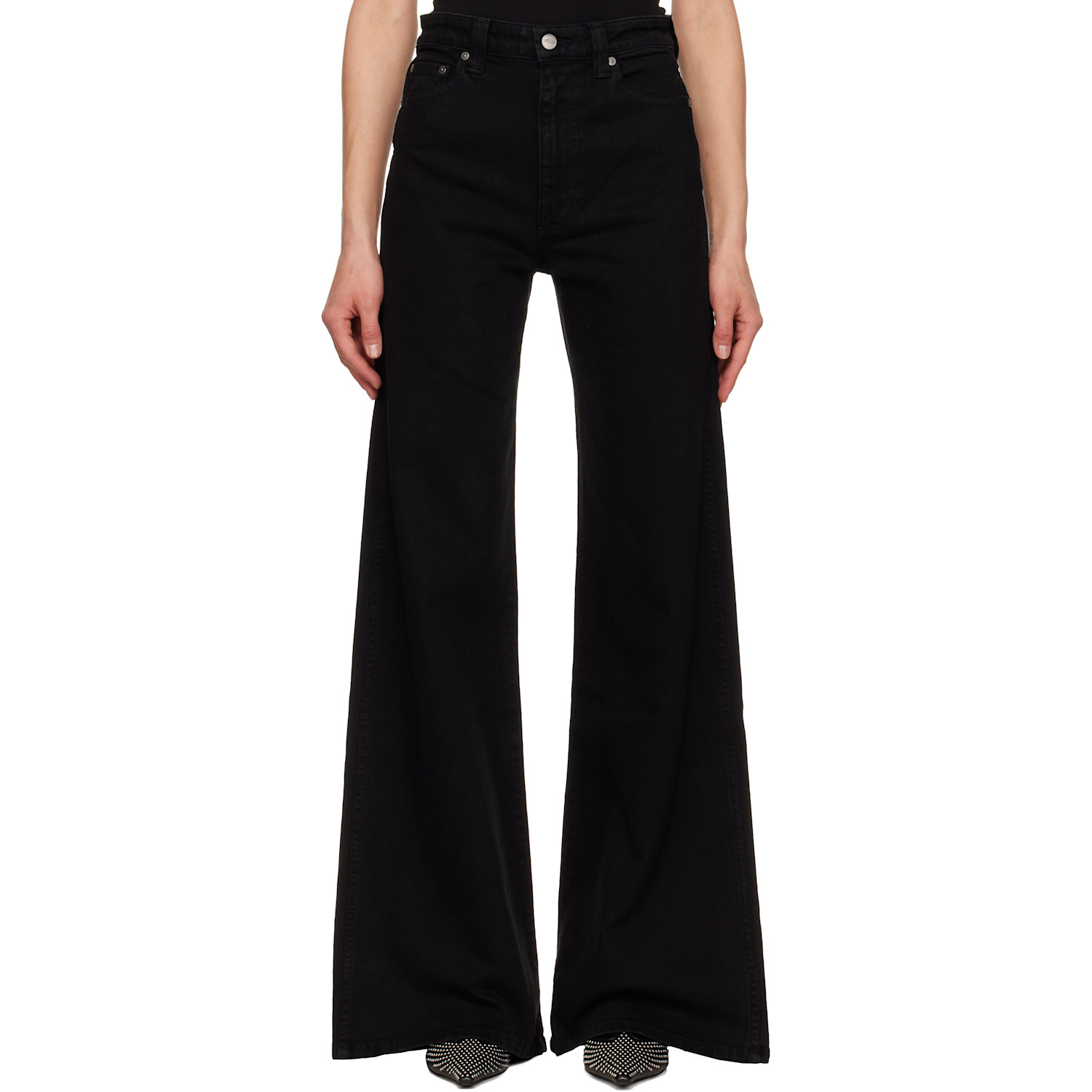 KHAITE Black Dane Stretch Jeans
