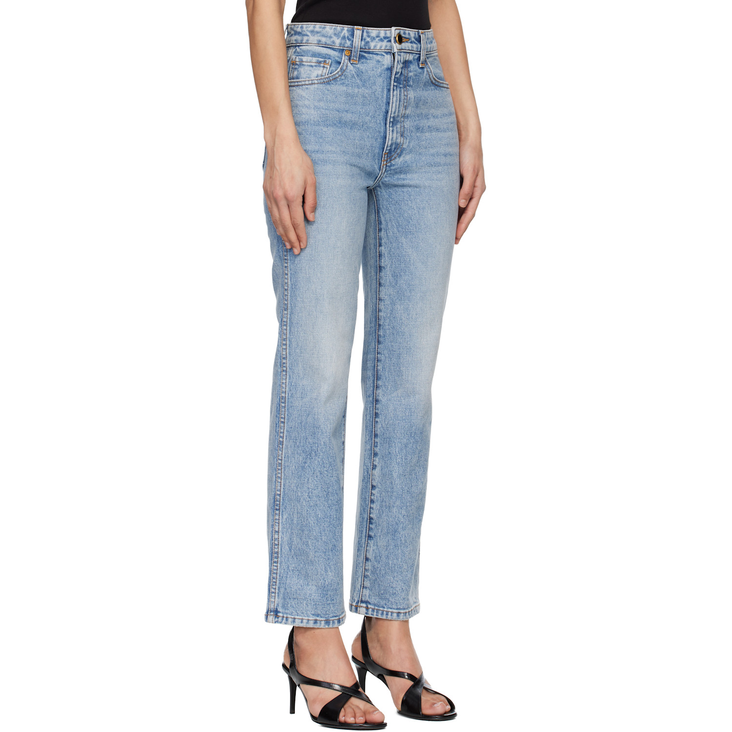  Khaite Blue Abigail Stretch Jeans 