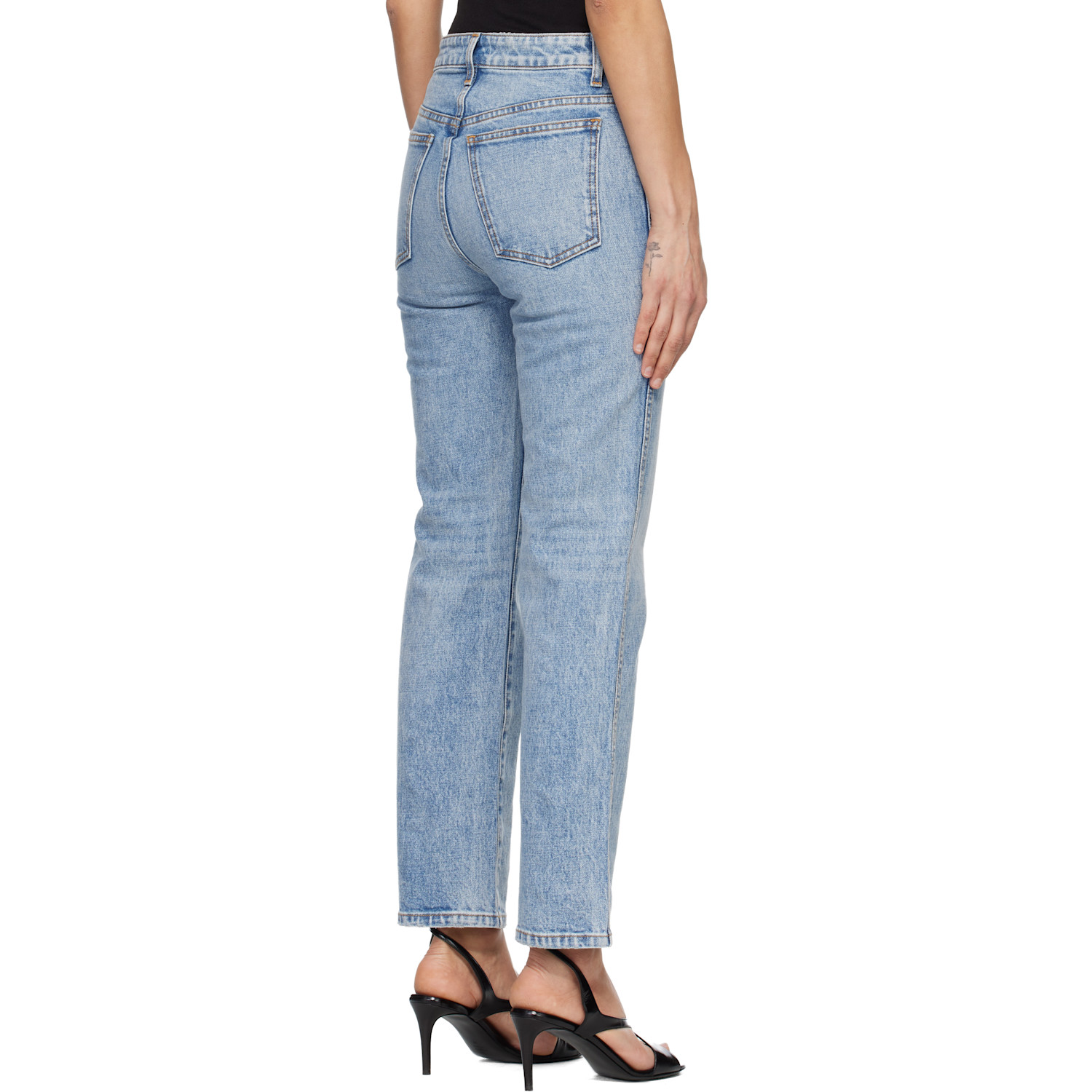  Khaite Blue Abigail Stretch Jeans 