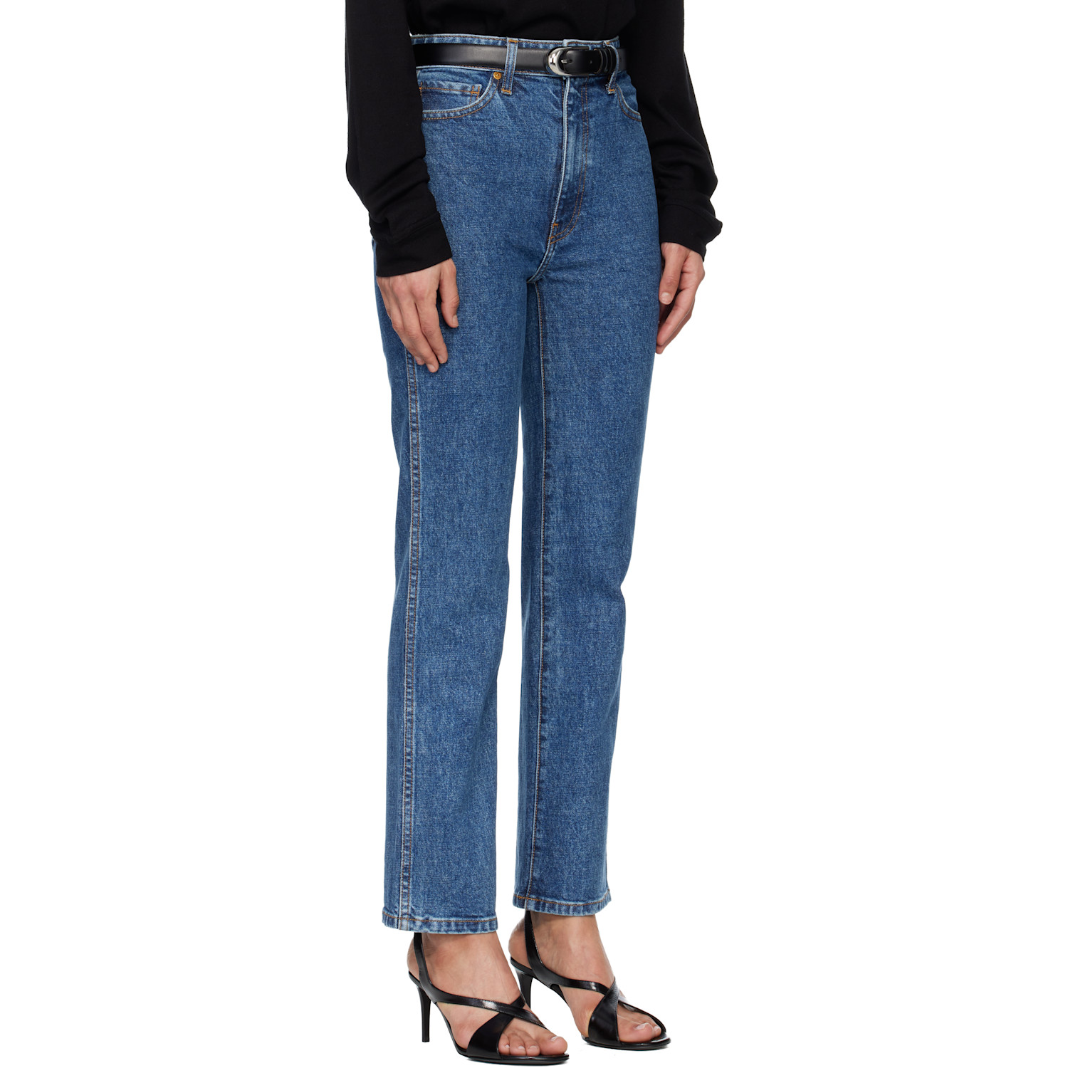  Khaite Blue Abigail Stretch Jeans 