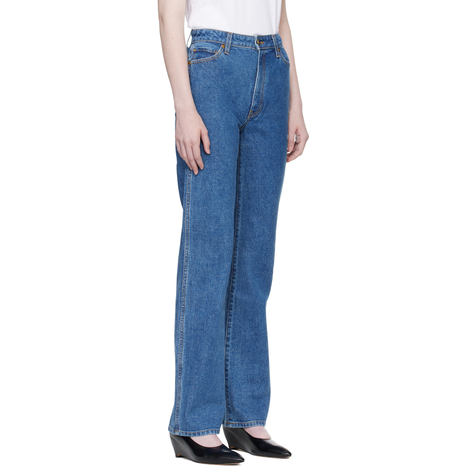  Khaite Blue Danielle Stretch Jeans 