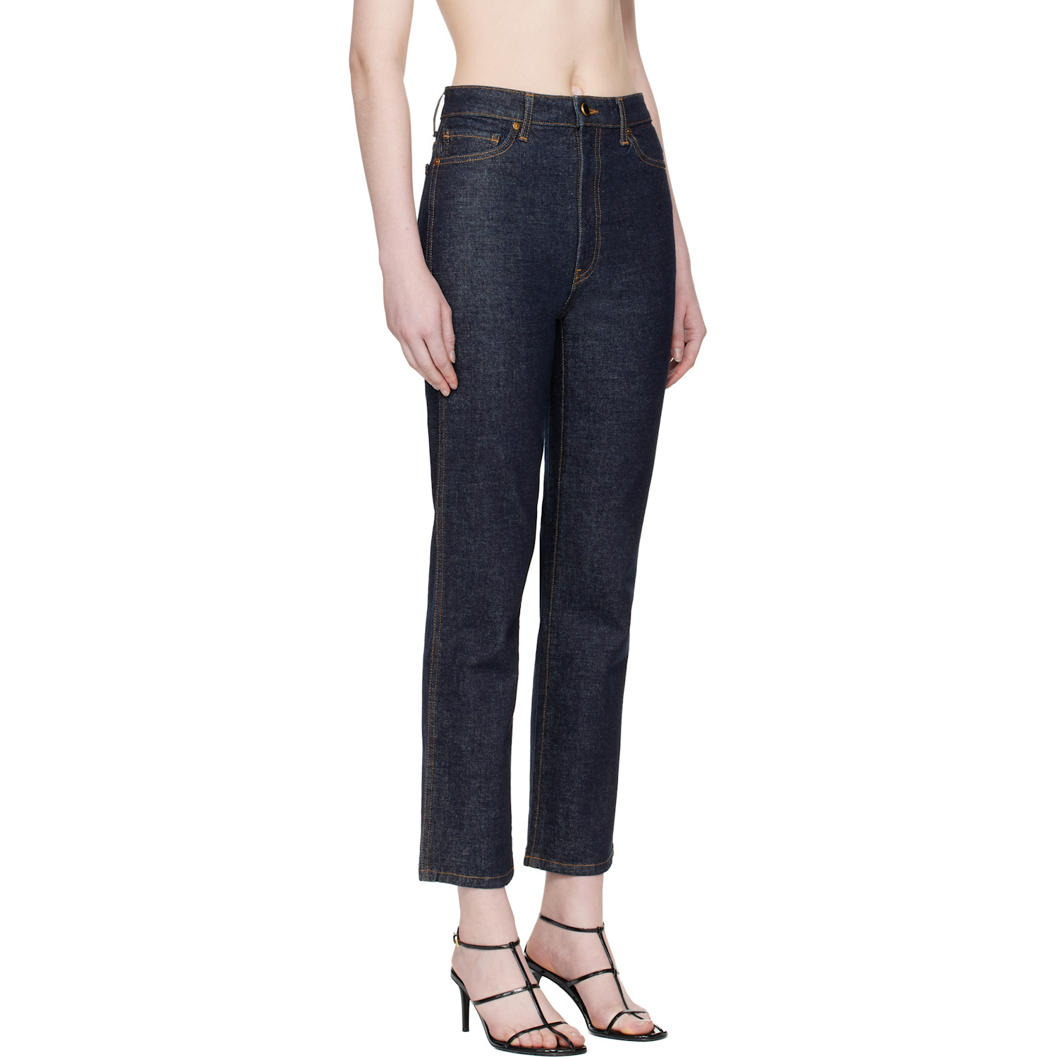  Khaite Blue Abigail Stretch Jeans 