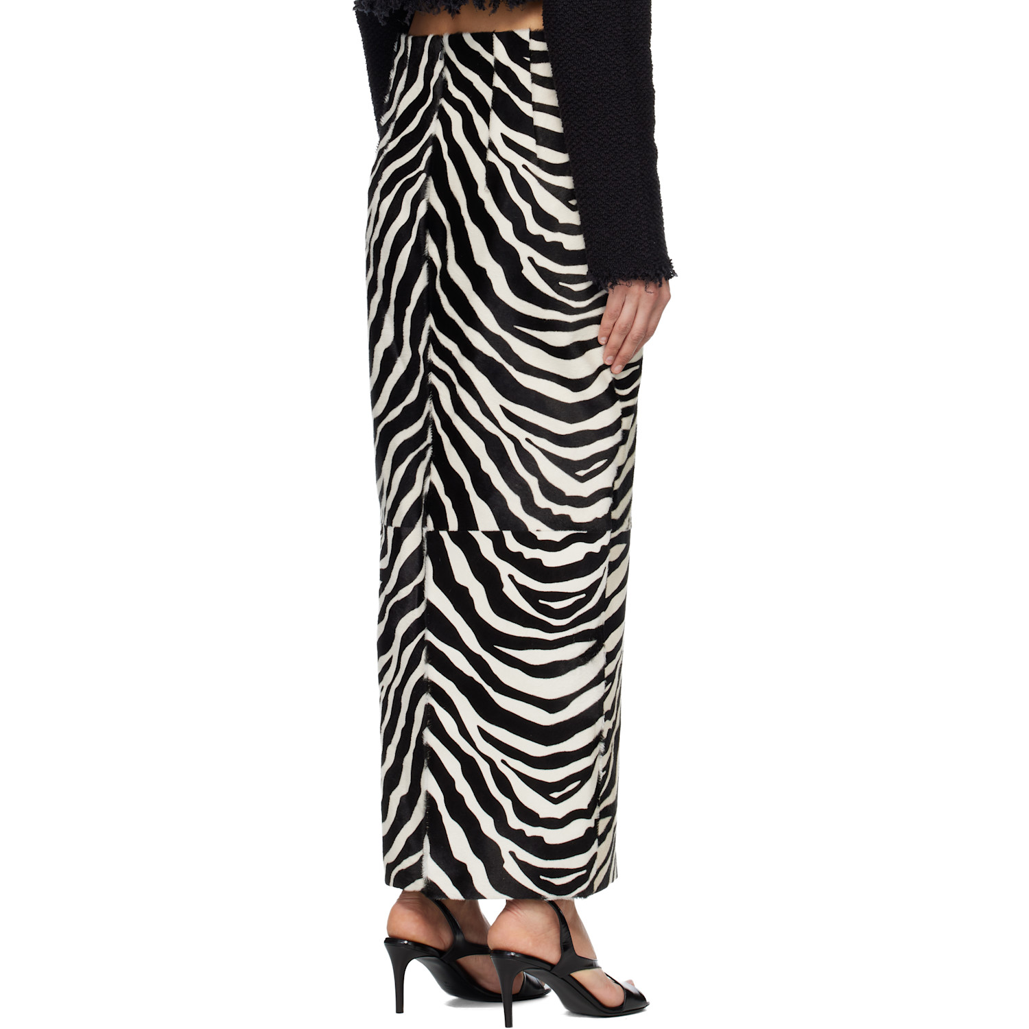  Khaite Black & White Loxley Maxi Skirt 