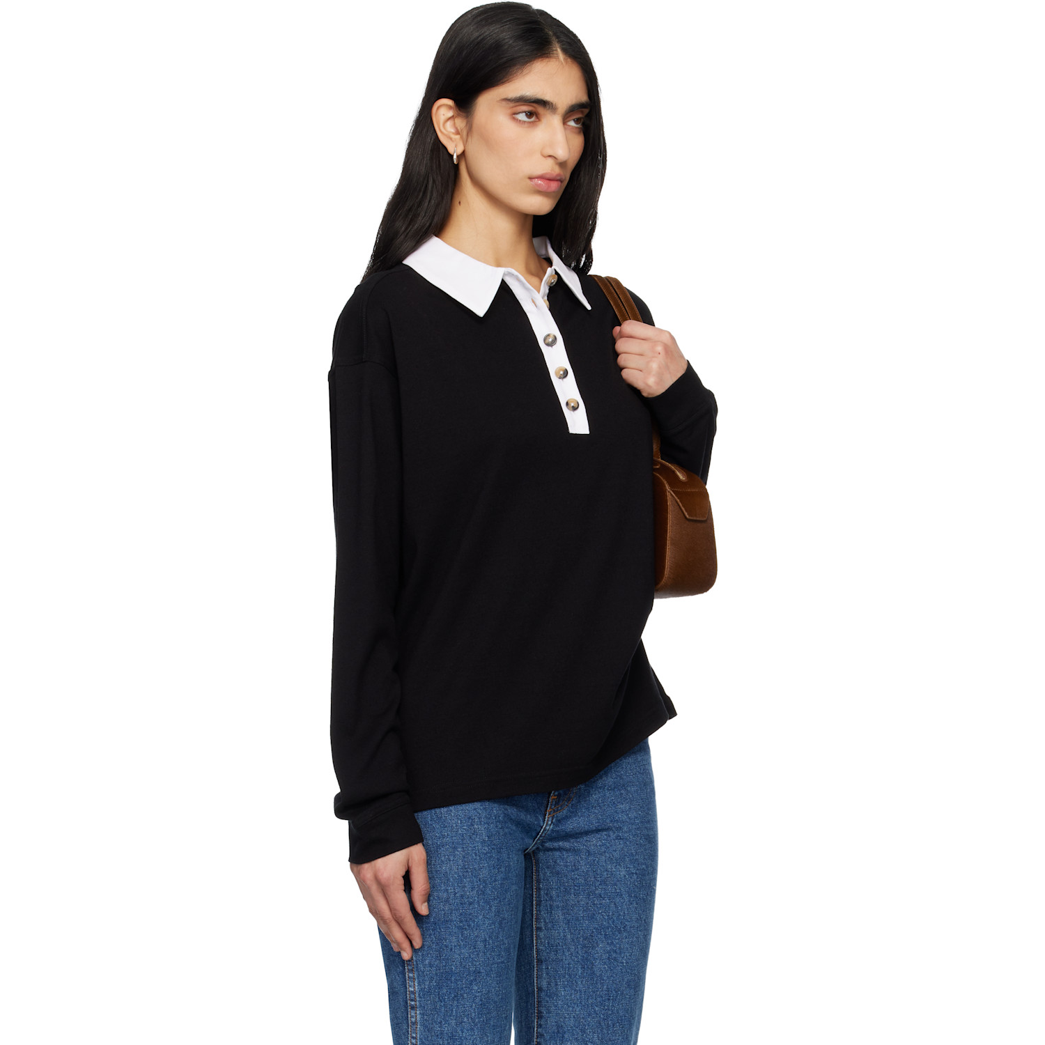  Khaite Black Faithful Polo 