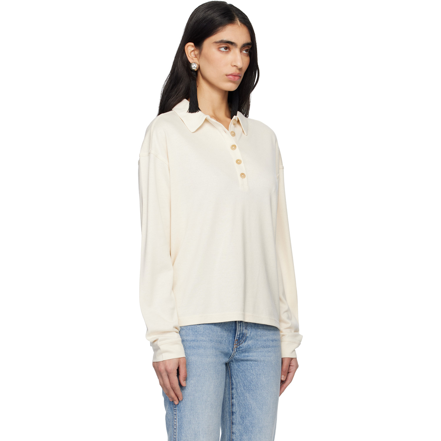  Khaite Off-white Faithful Polo 