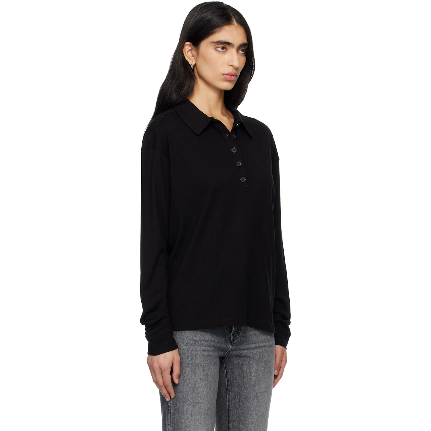  Khaite Black Faithful Polo 