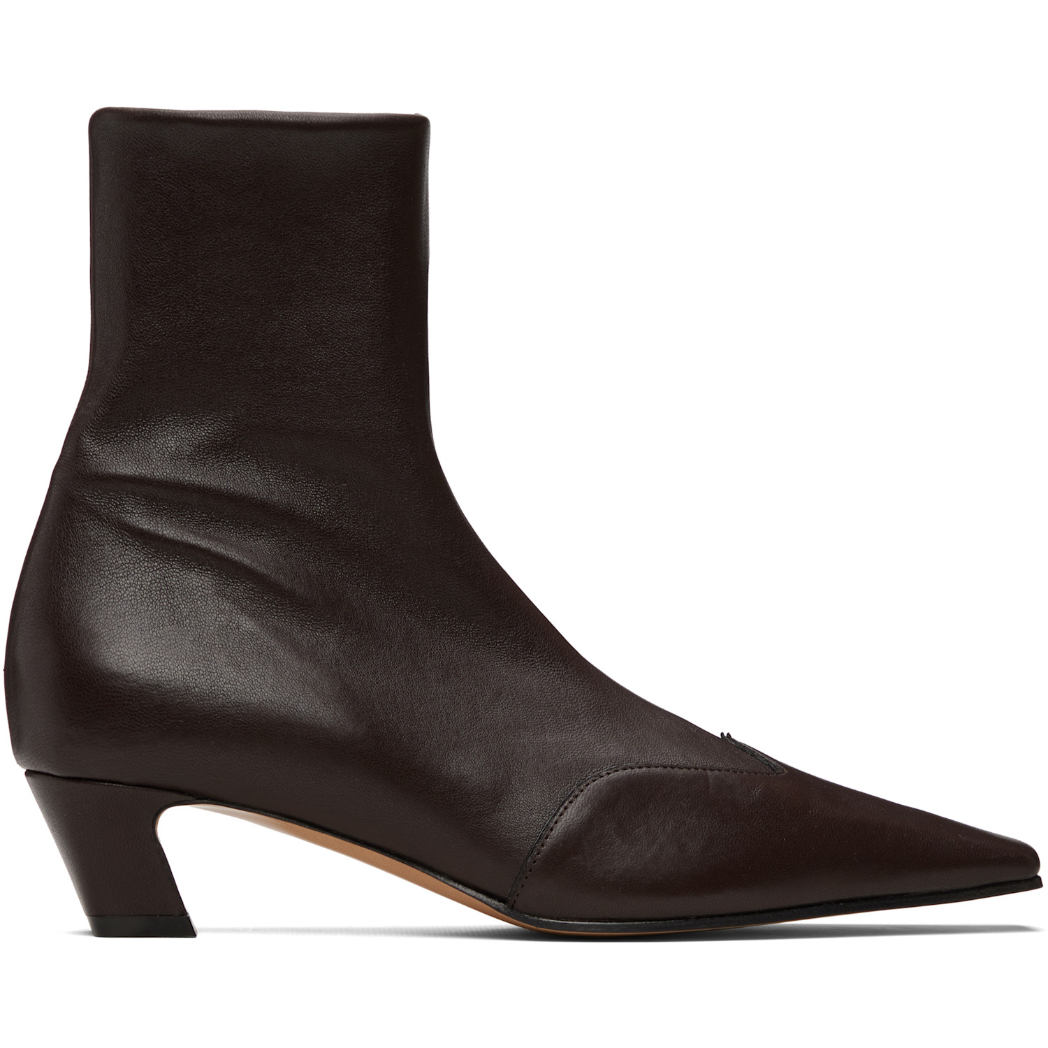 KHAITE Brown Nevada Stretch Low Boots