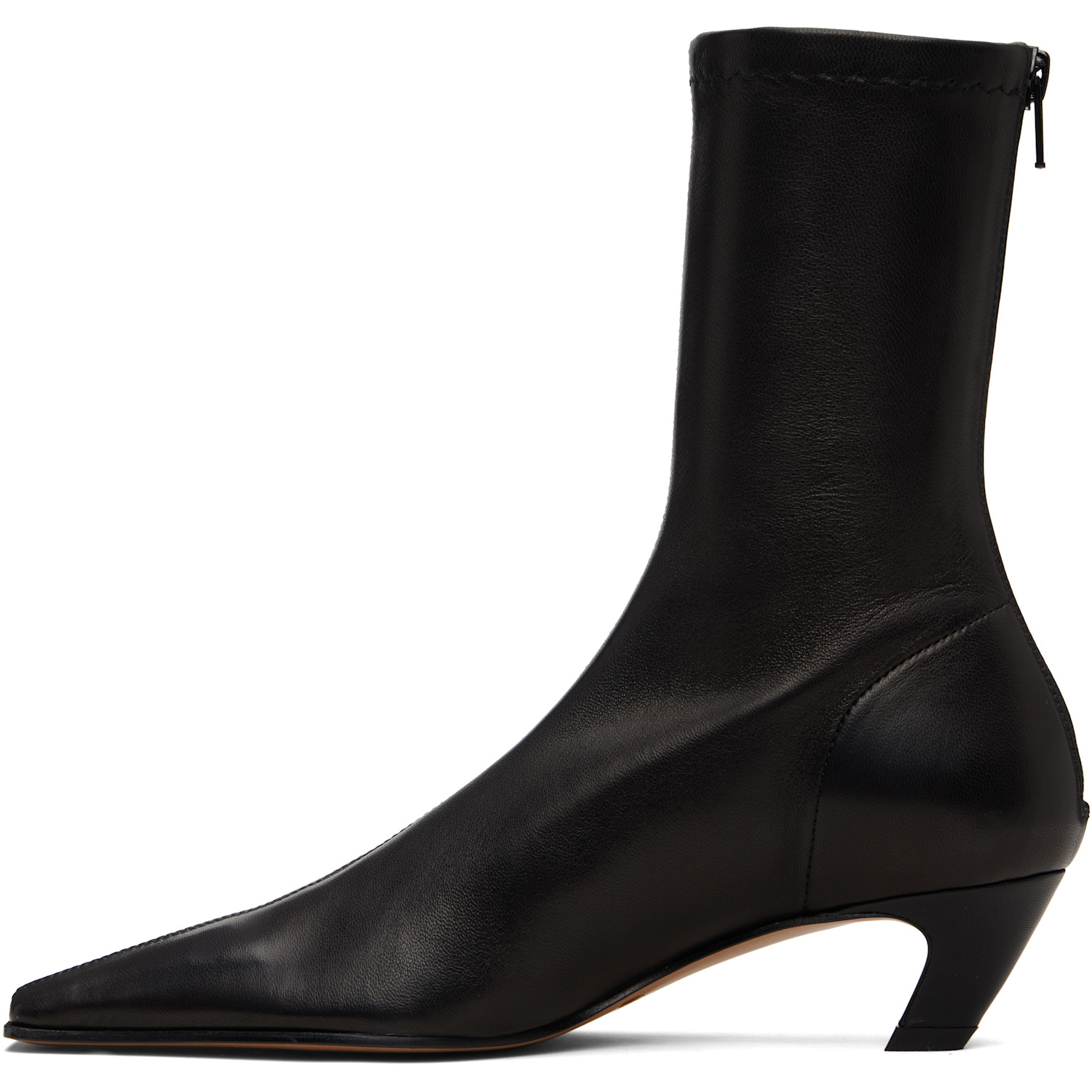  Khaite Black Arizona Stretch Ankle Boots 
