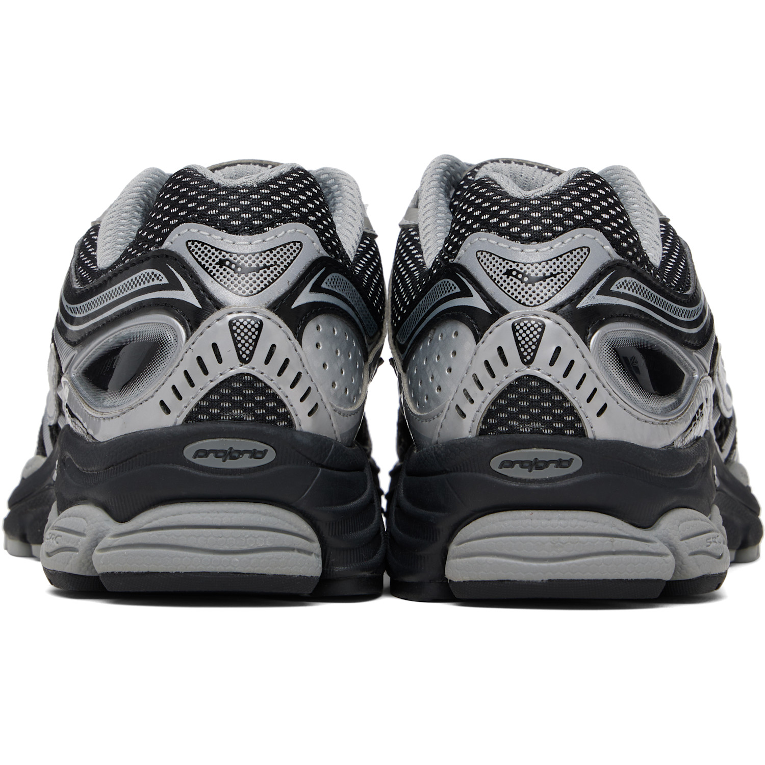  Saucony Black & Silver Progrid Omni 9 Sneakers 