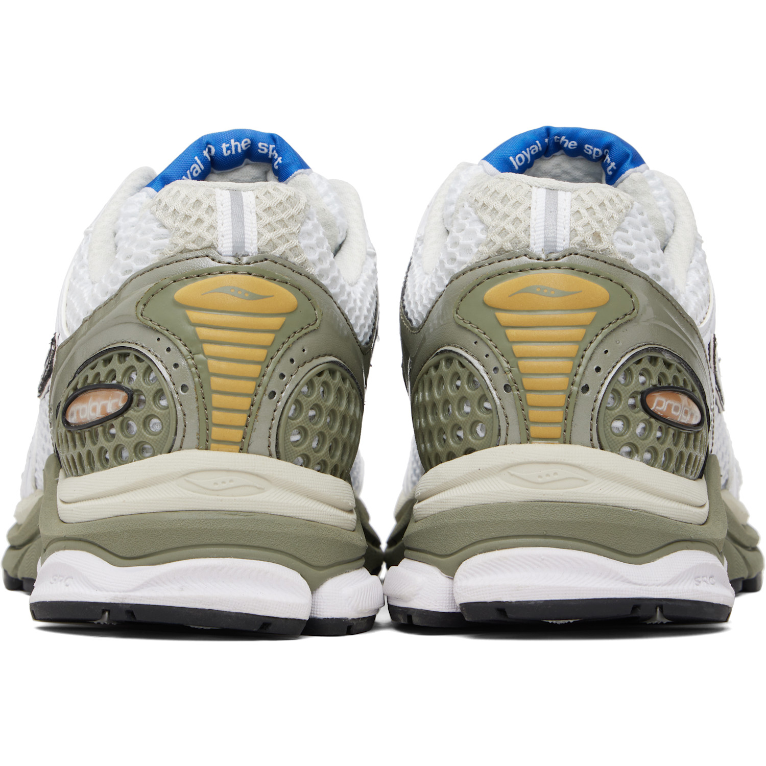  Saucony White & Khaki Progrid Triumph 4 Sneakers 