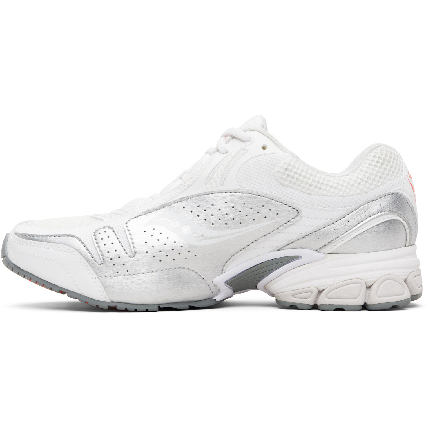  Saucony White & Silver Progrid V2 Sneakers 