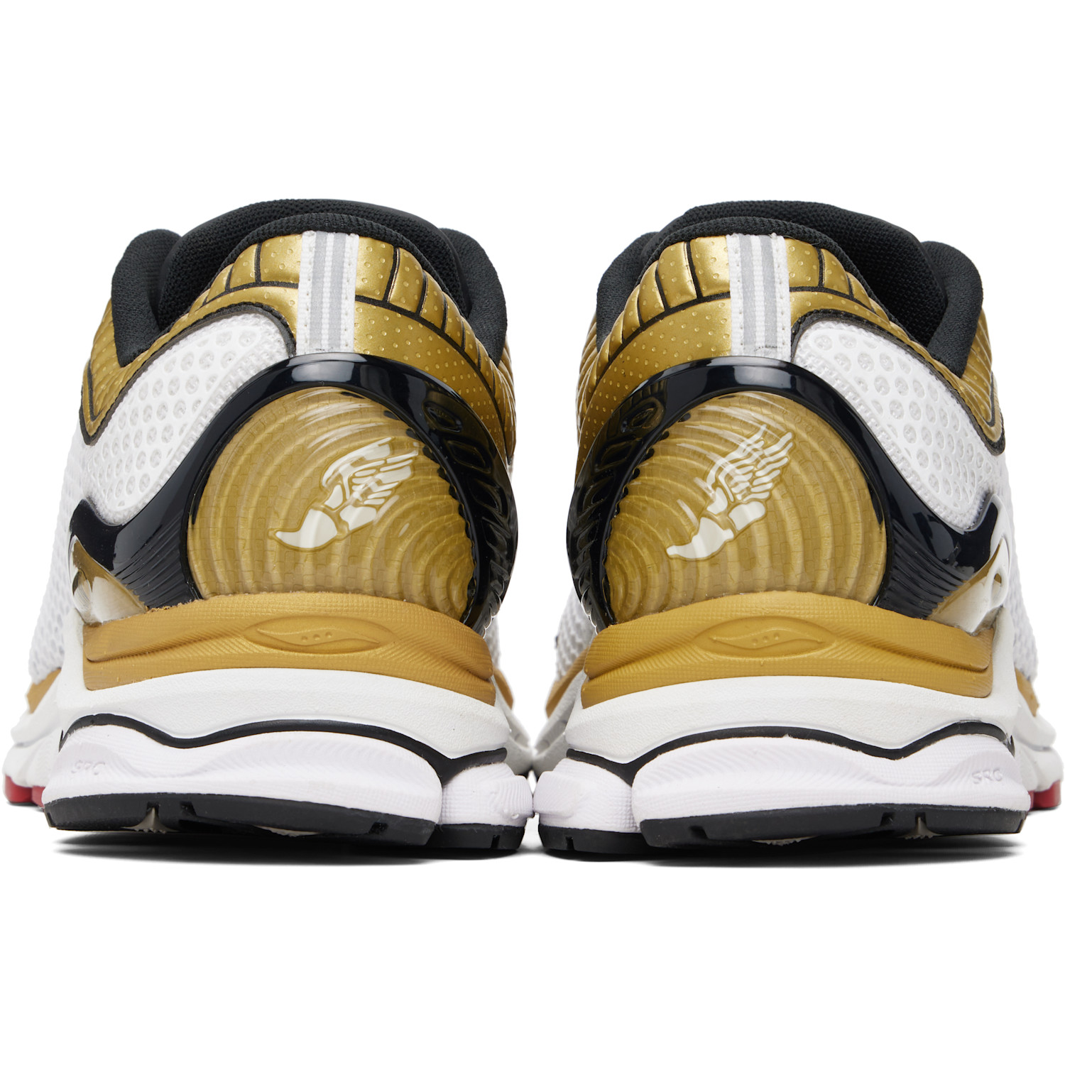  Saucony White & Gold Progrid Paramount Sneakers 