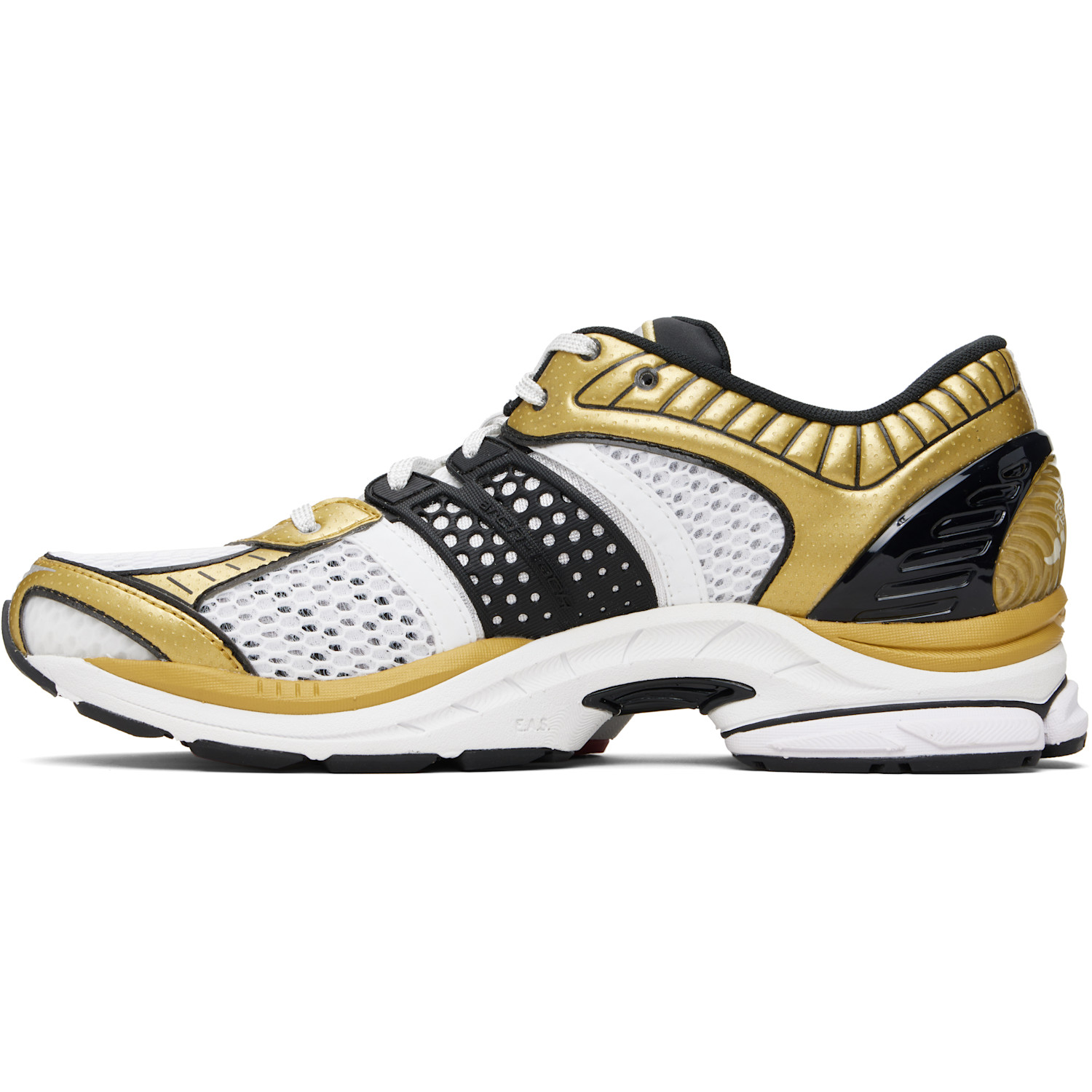  Saucony White & Gold Progrid Paramount Sneakers 