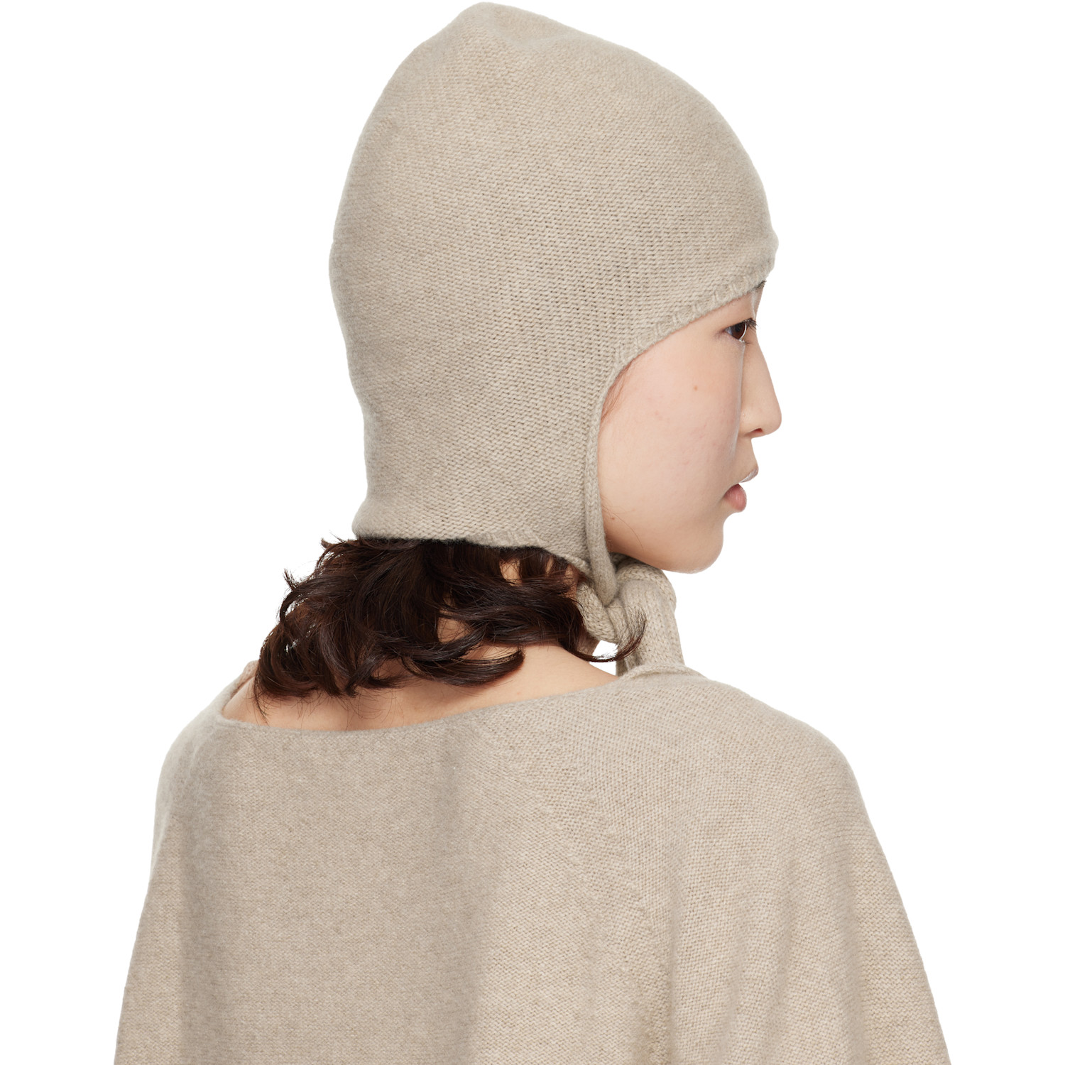  Baserange Beige Tier Hood Beanie 