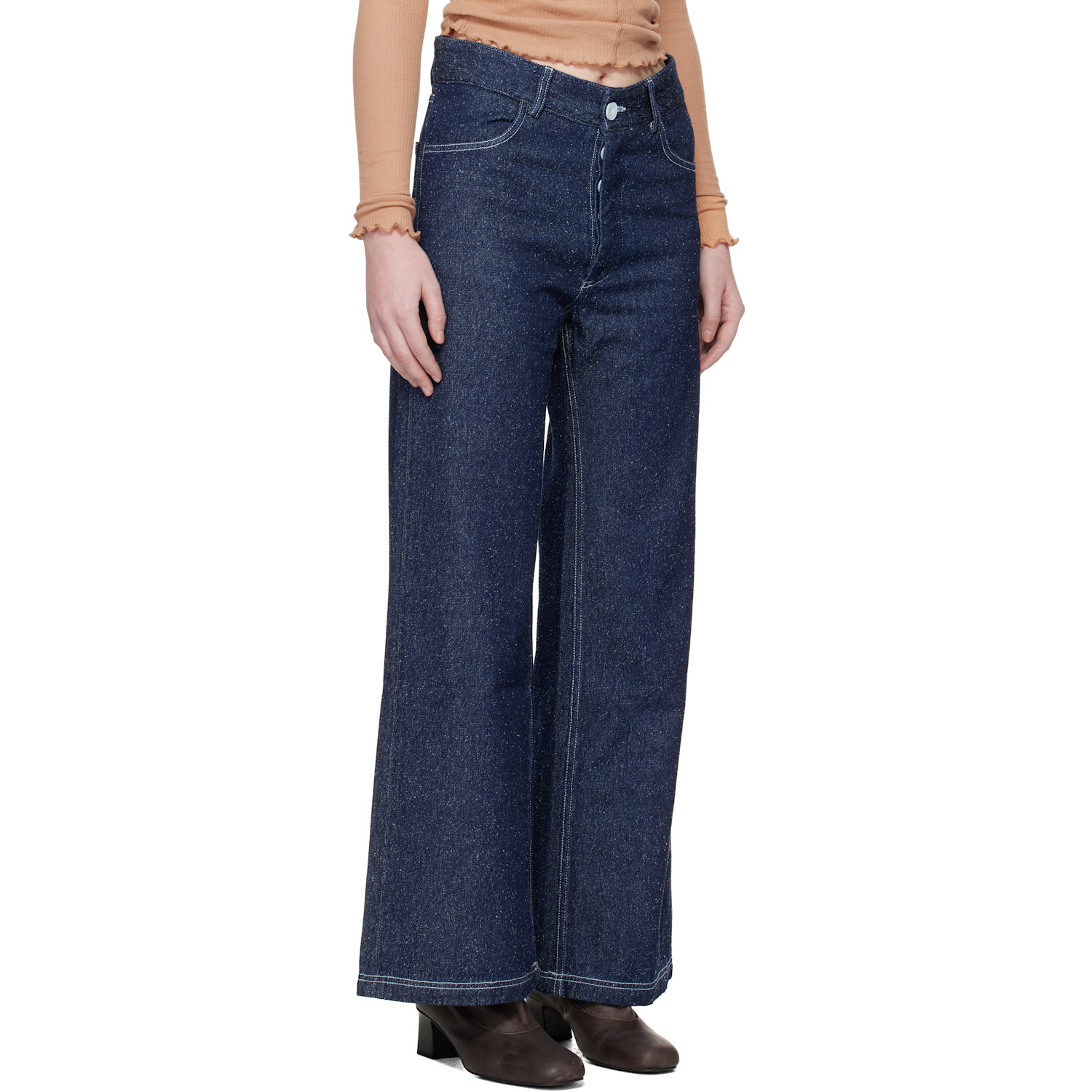  Baserange Navy Tajo Wide Jeans 