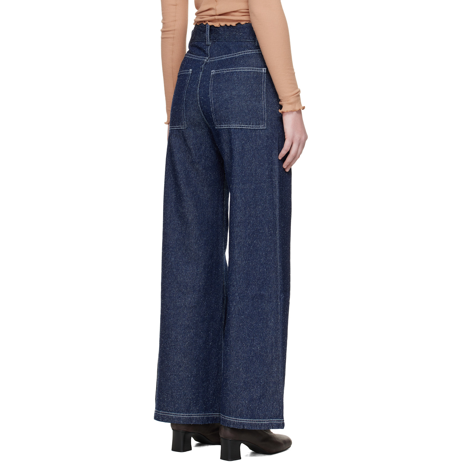  Baserange Navy Tajo Wide Jeans 