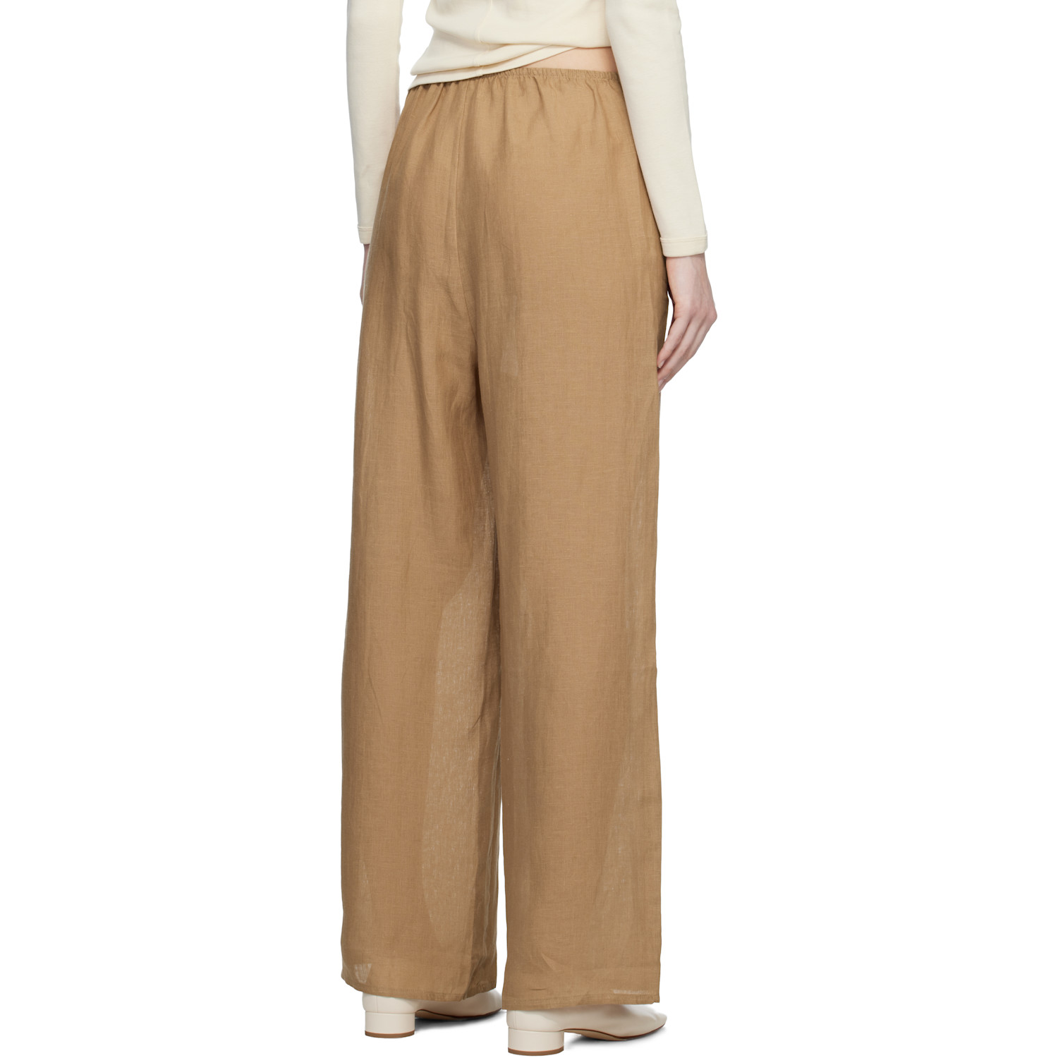  Baserange Tan Fine Linen Stoa Lounge Pants 