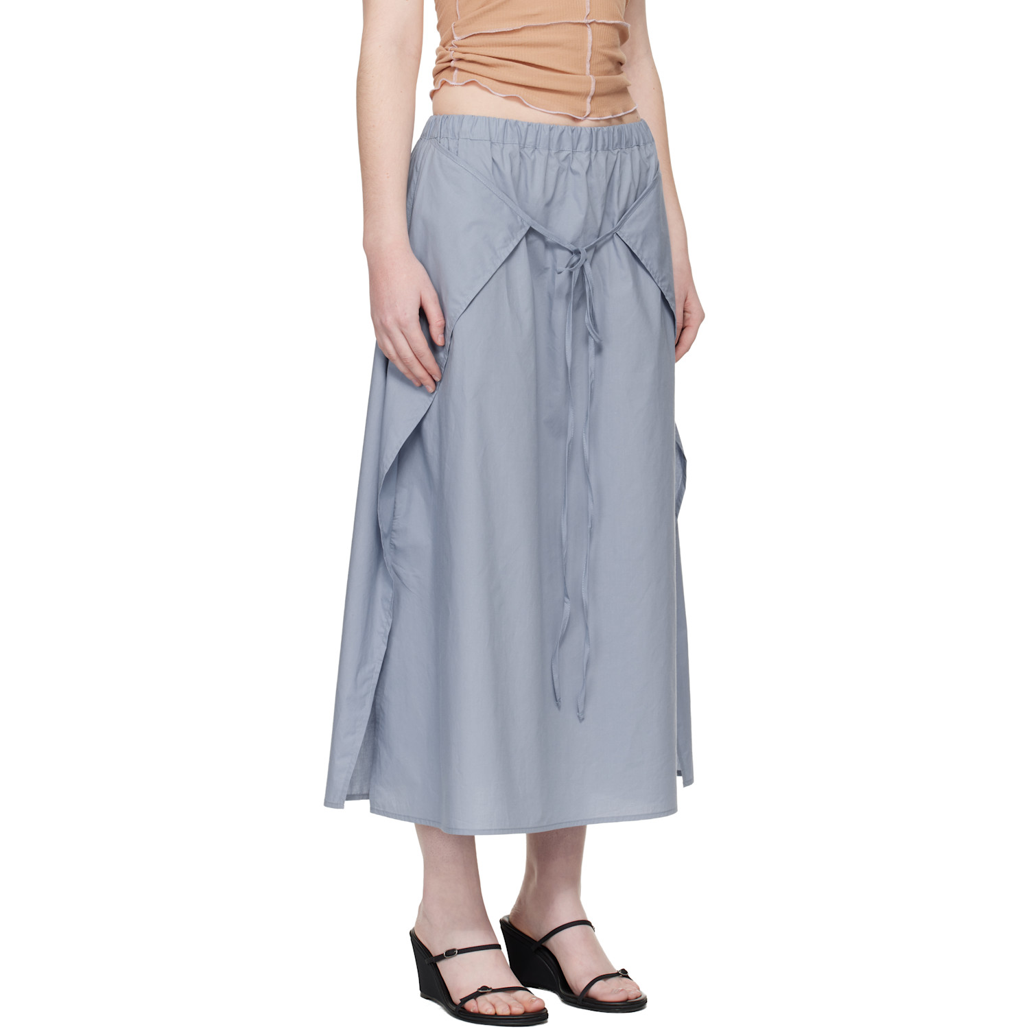  Baserange Blue Decti Maxi Skirt 