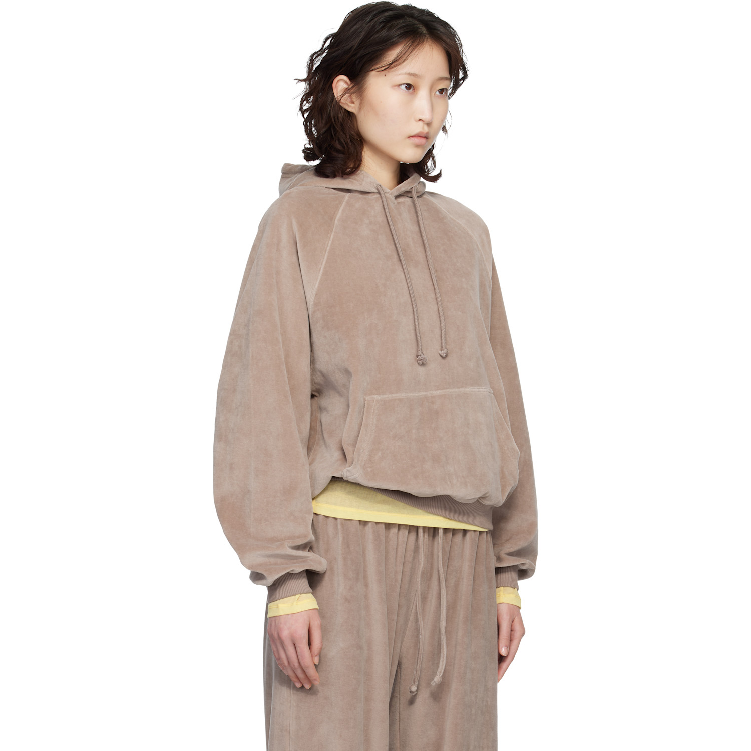  Baserange Taupe Rim Raglan Hoodie 