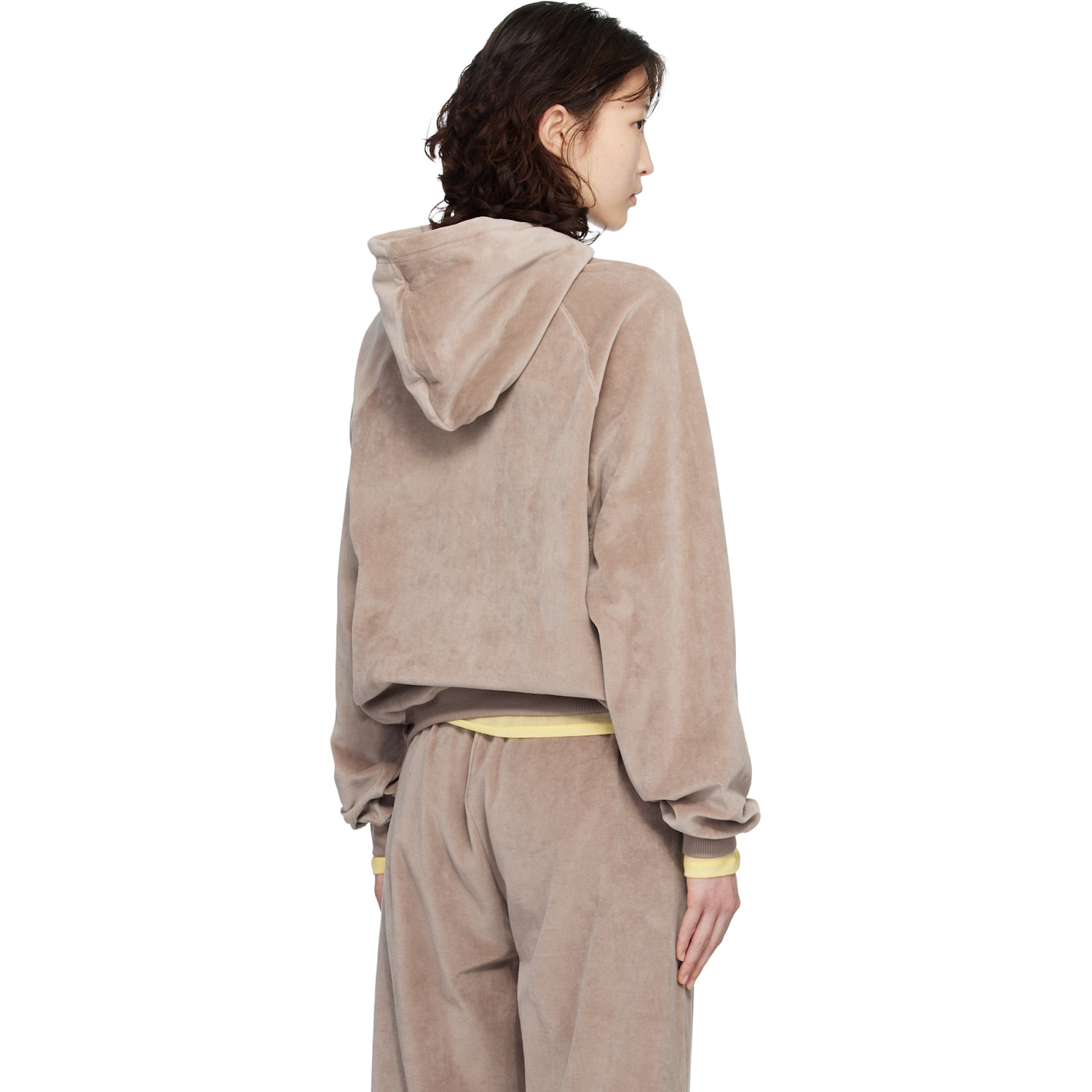  Baserange Taupe Rim Raglan Hoodie 