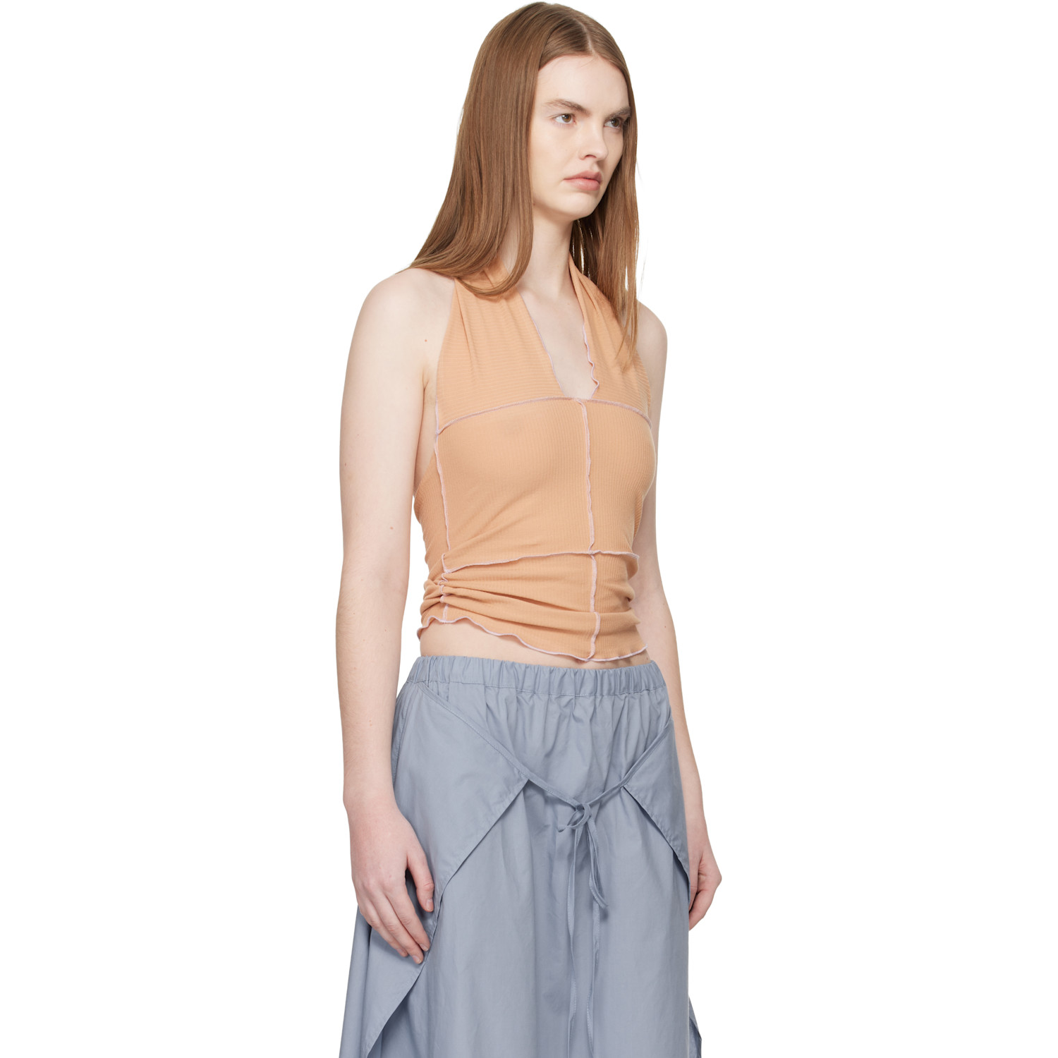  Baserange Tan Cinder Halter Top 