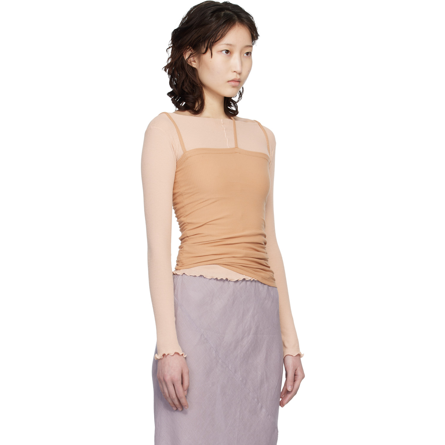  Baserange Ssense Exclusive Tan Nida Tank Top 