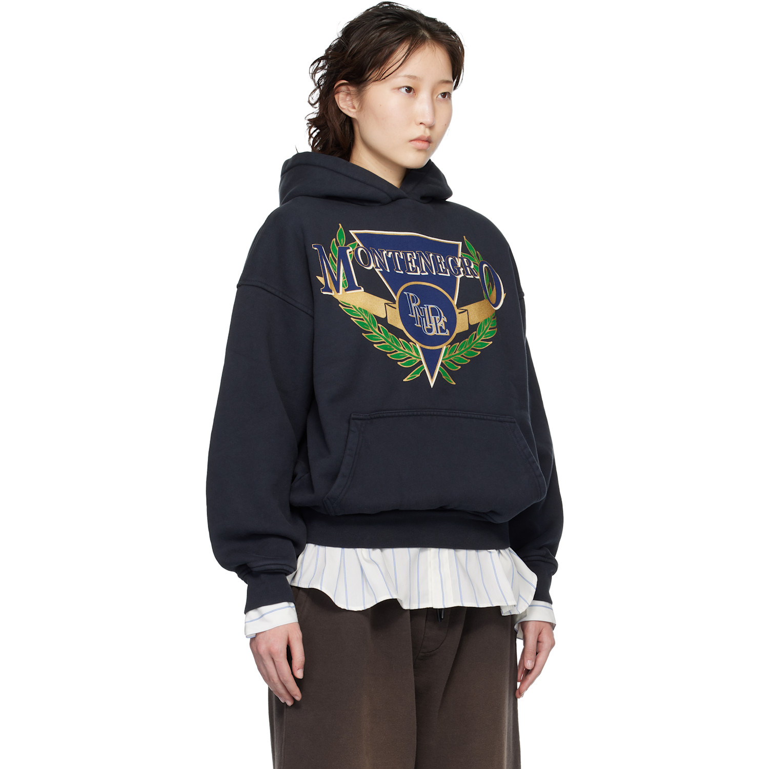  Rhude Black Montenegro Regatta Hoodie 