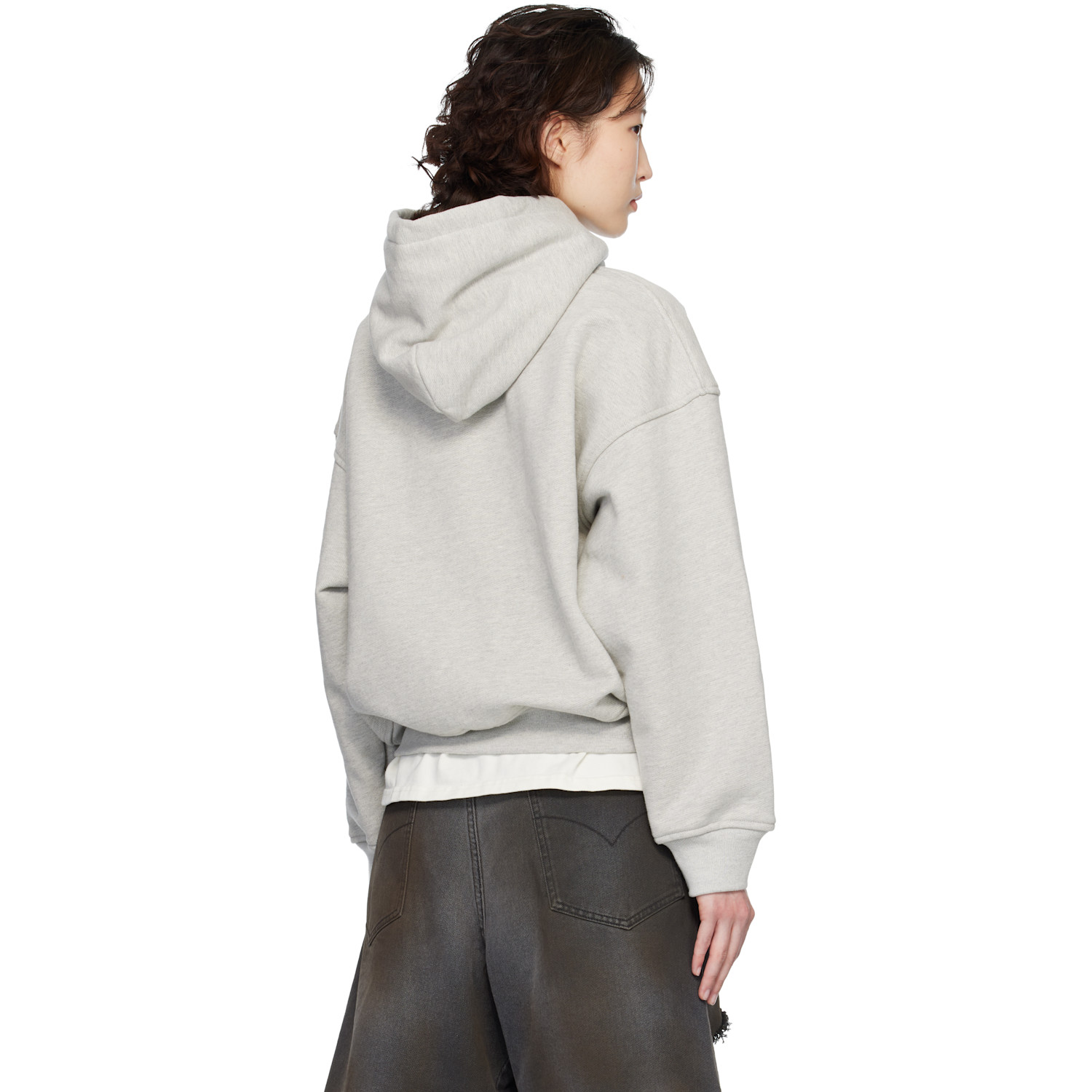  Rhude Gray Usa Flag Hoodie 