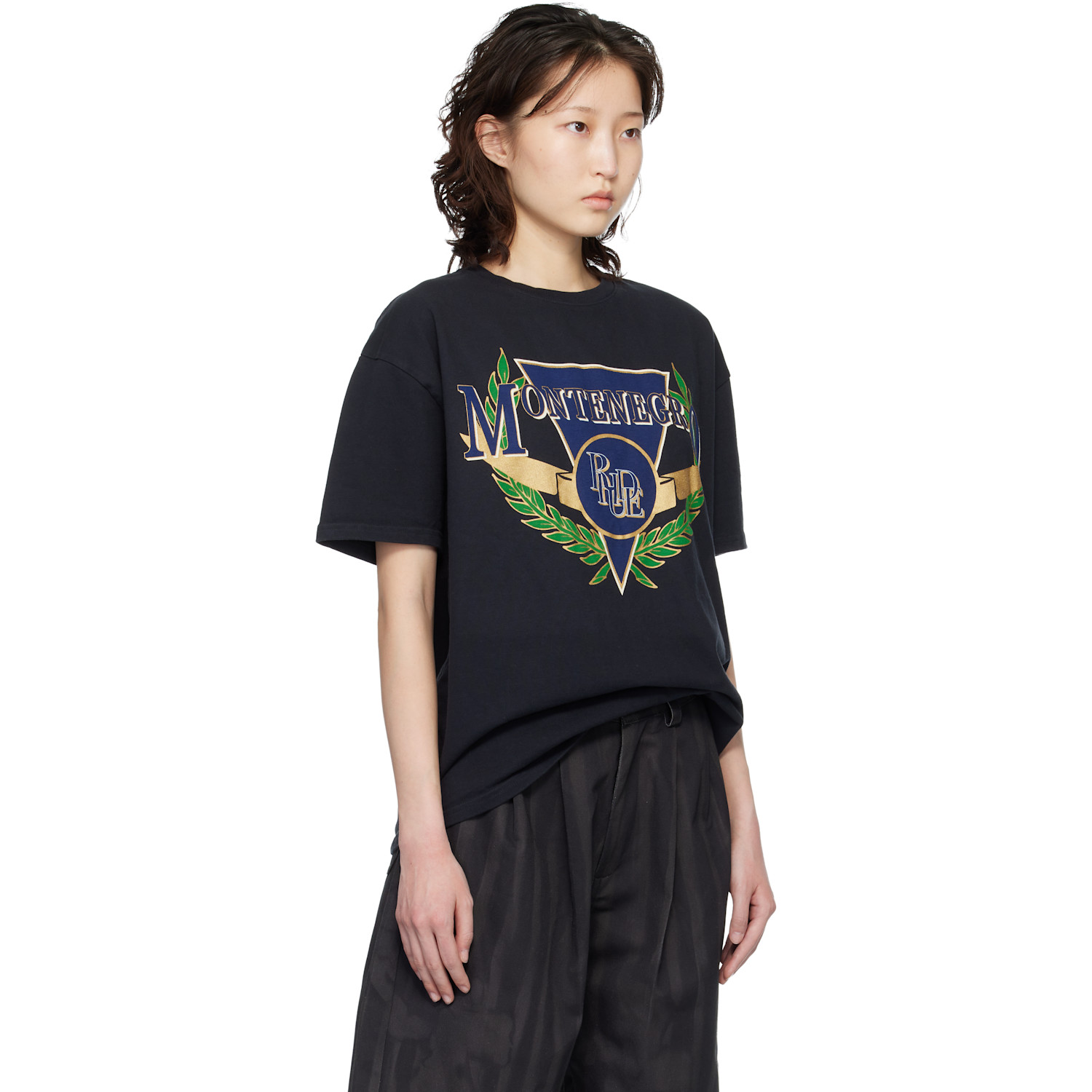  Rhude Black Montenegro Regatta T-shirt 