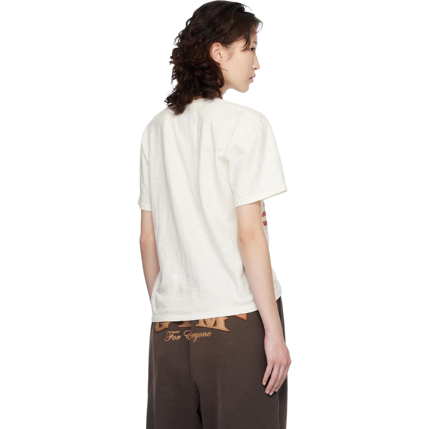  Rhude Off-white Usa Flag Slub T-shirt 