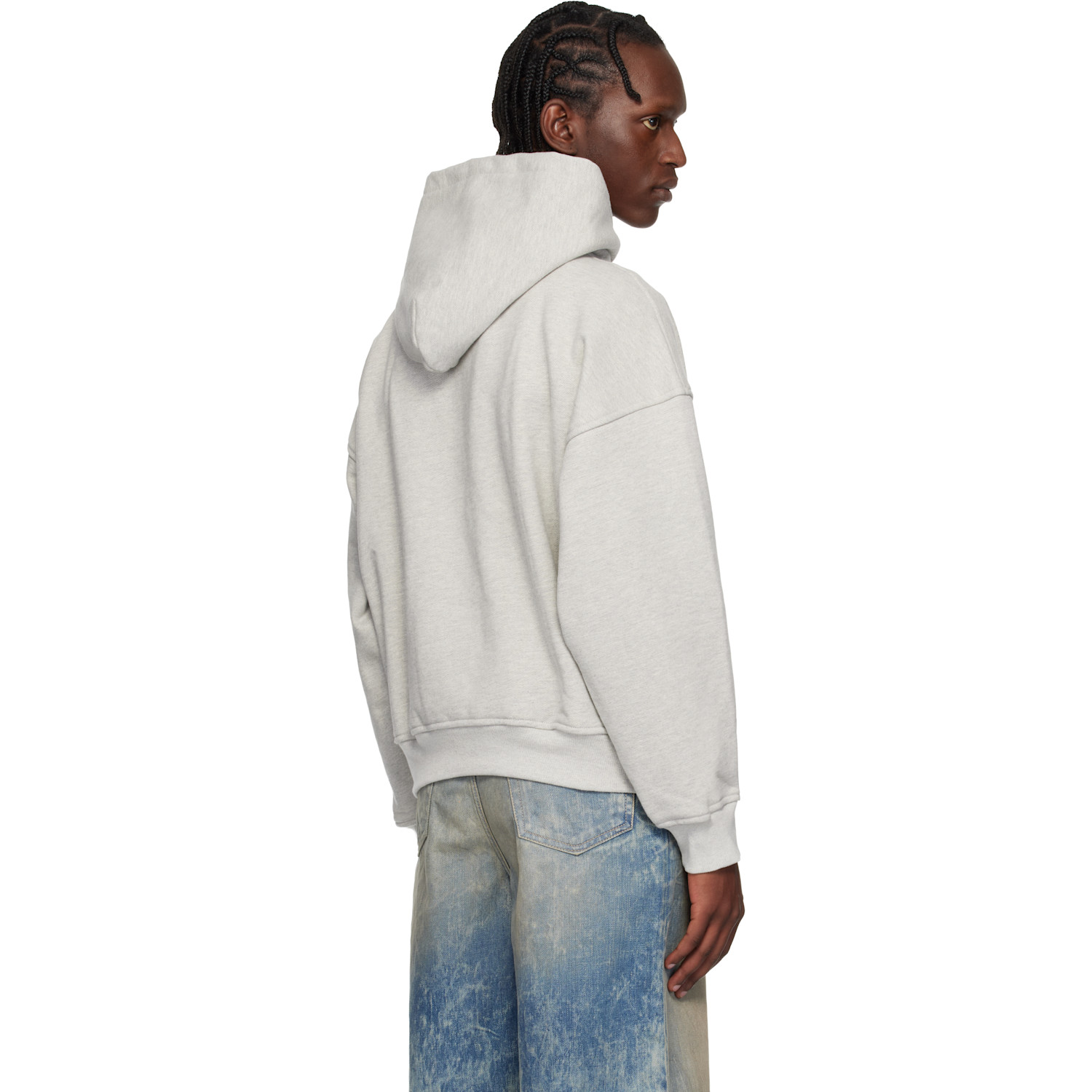  Rhude Gray Usa Flag Hoodie 