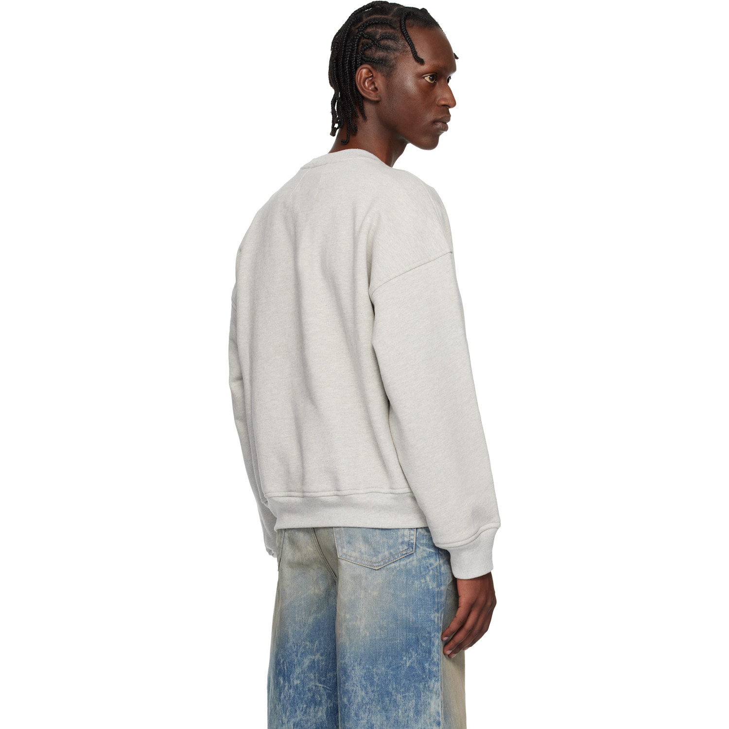  Rhude Gray Usa Flag Sweatshirt 
