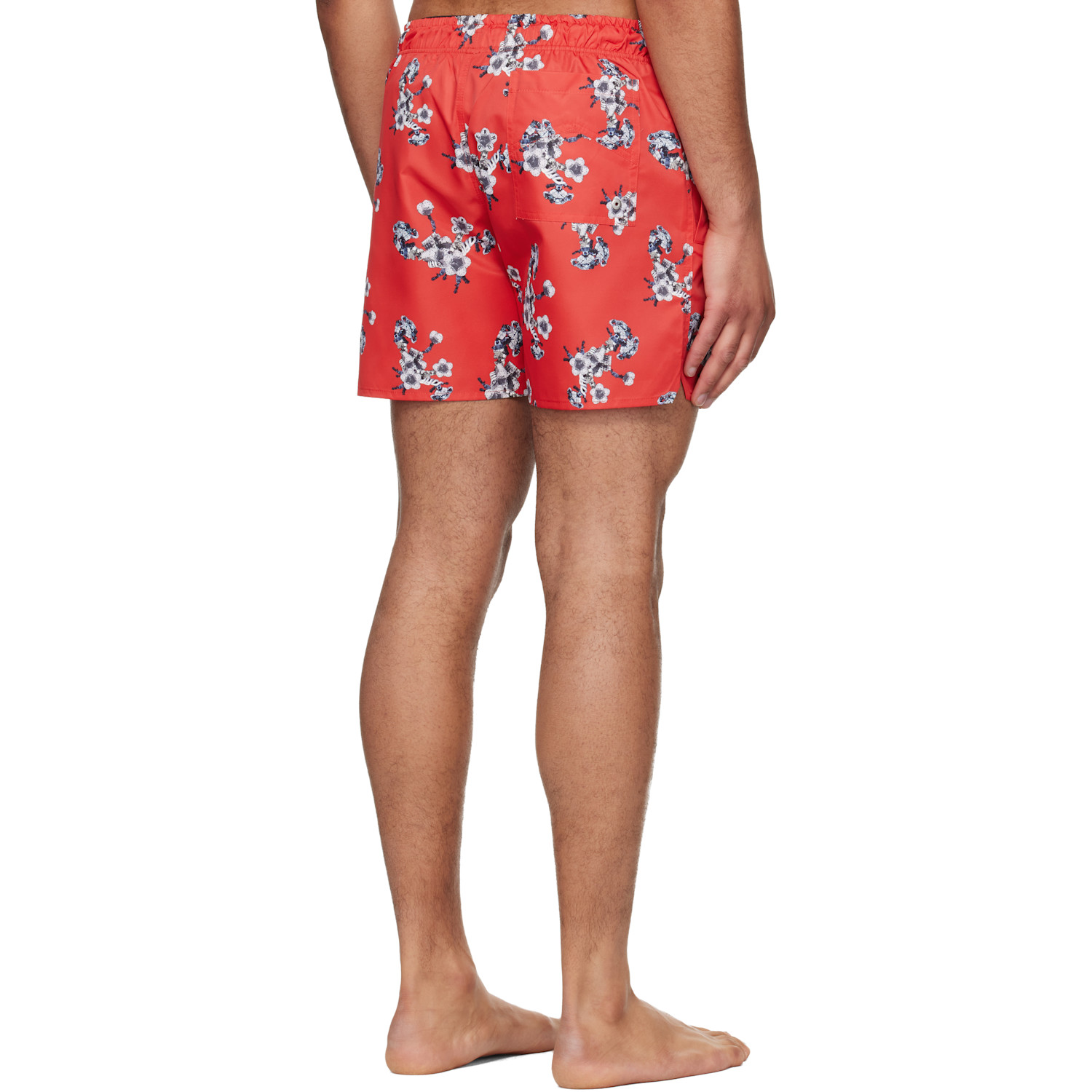  Rhude Red Turbo Floral Swim Shorts 