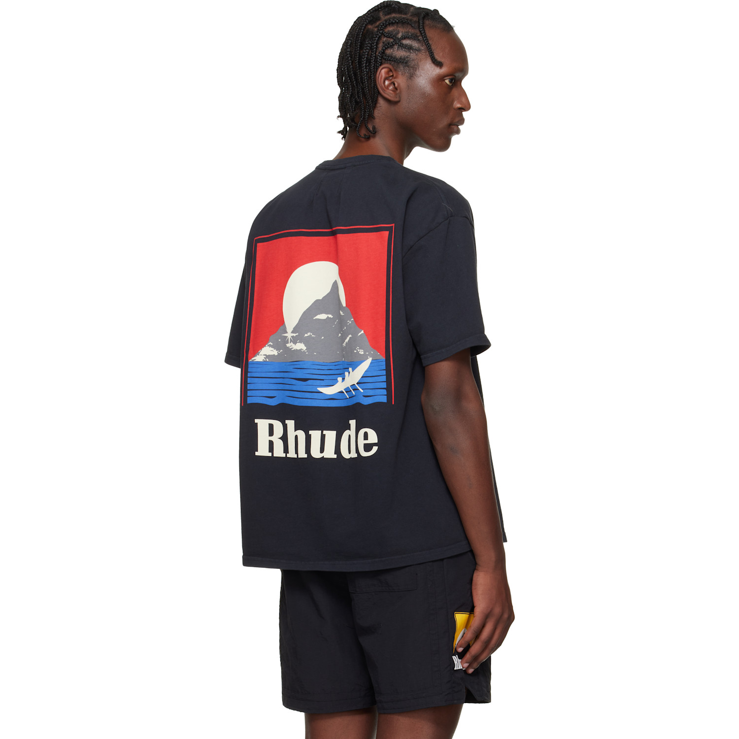  Rhude Black Moonlight Regatta T-shirt 