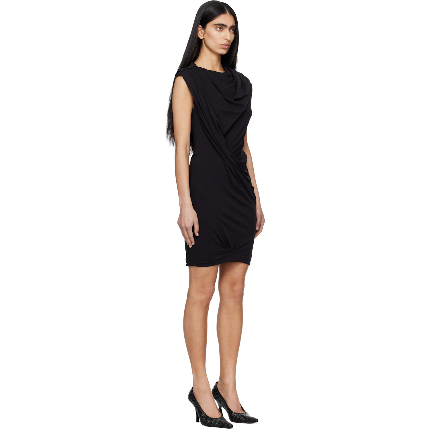  Entire Studios Black Twist Minidress 