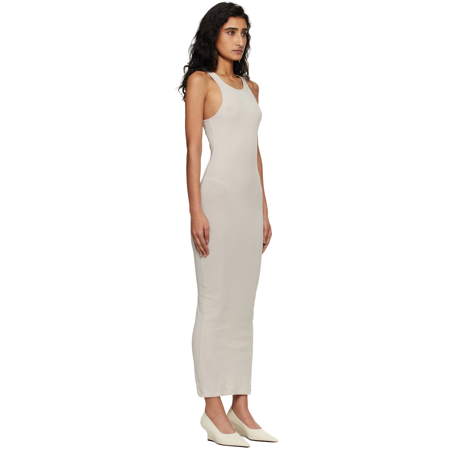  Entire Studios Off-white Muscle Tank Midi Dress 