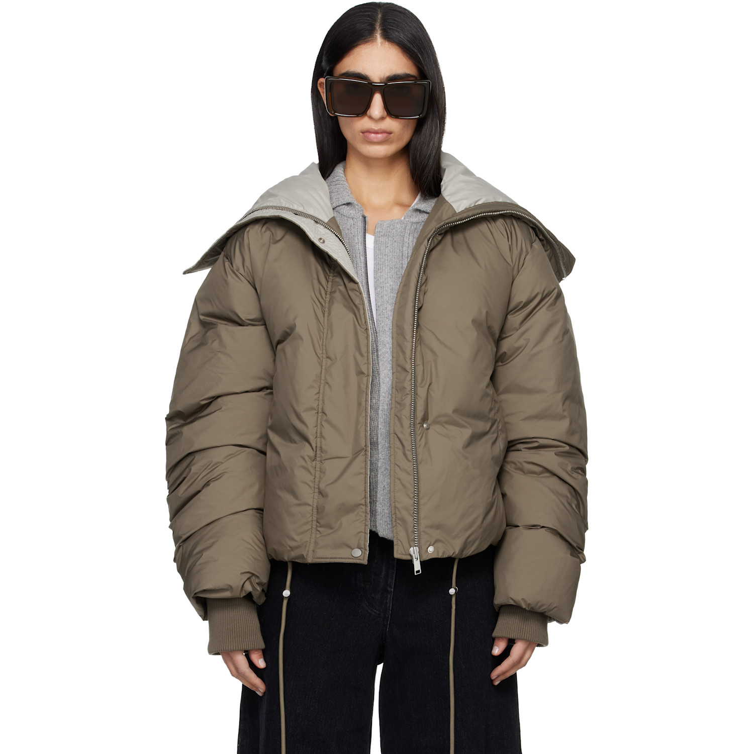 Entire Studios Taupe Kelly Down Jacket