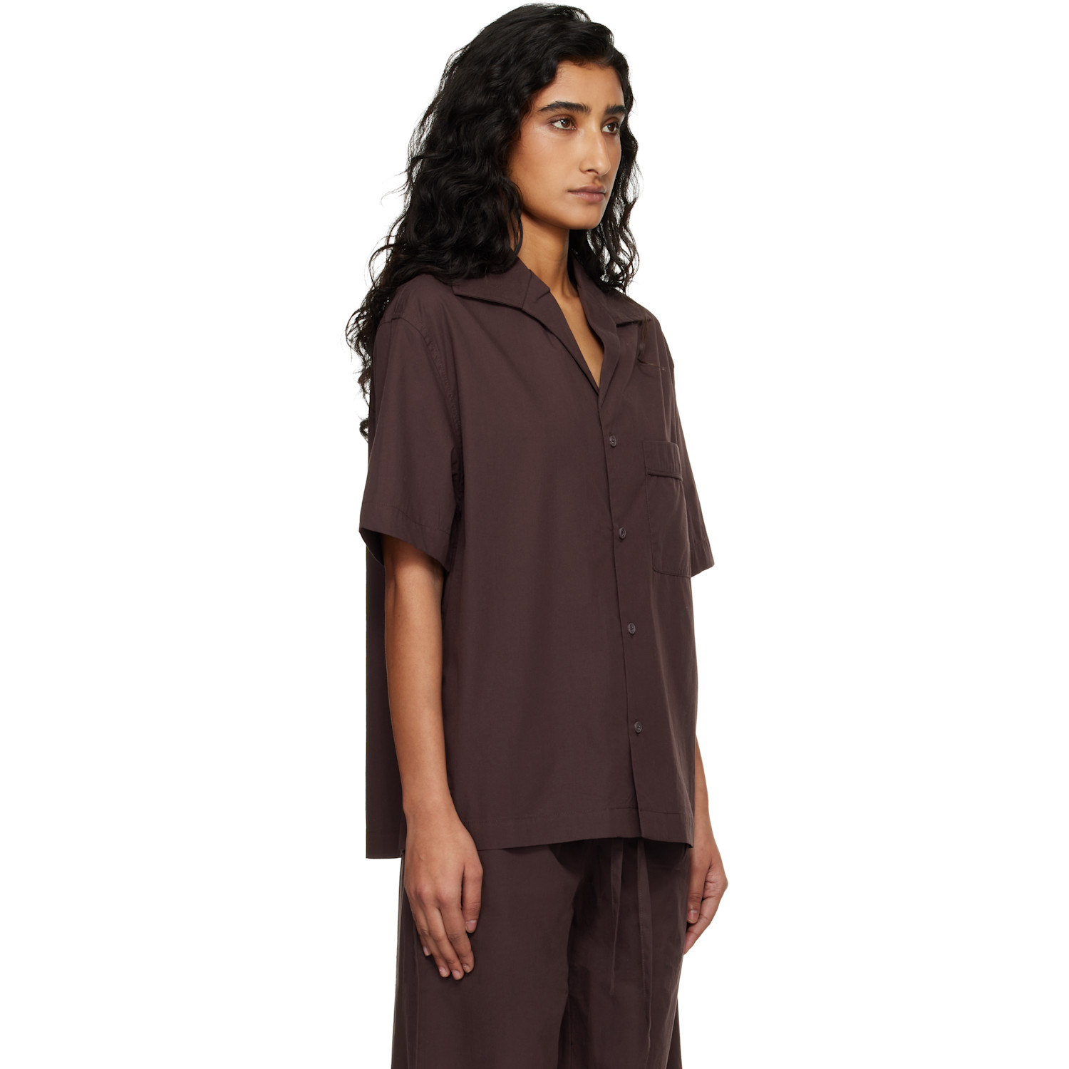  Entire Studios Brown Ss Pyjama Shirt 