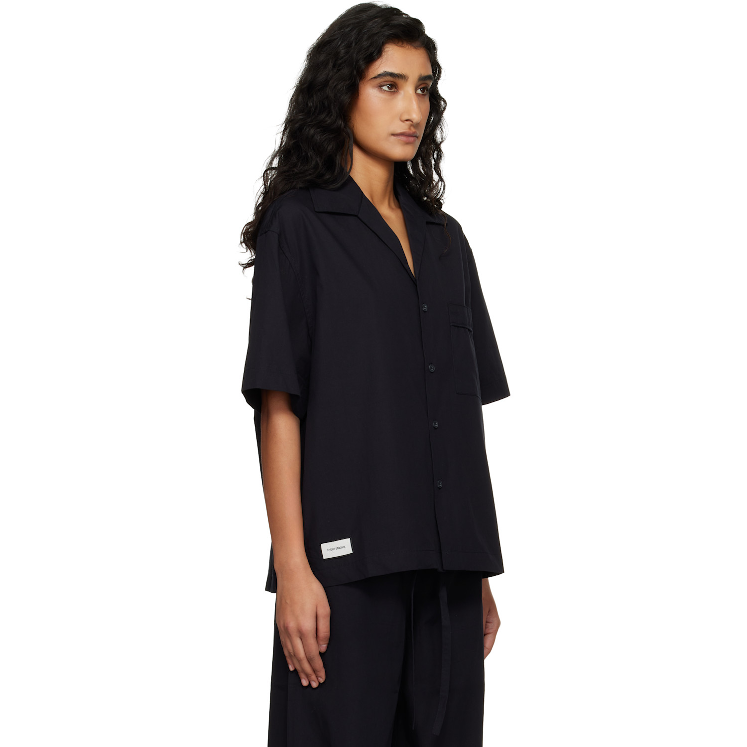  Entire Studios Black Ss Pyjama Shirt 