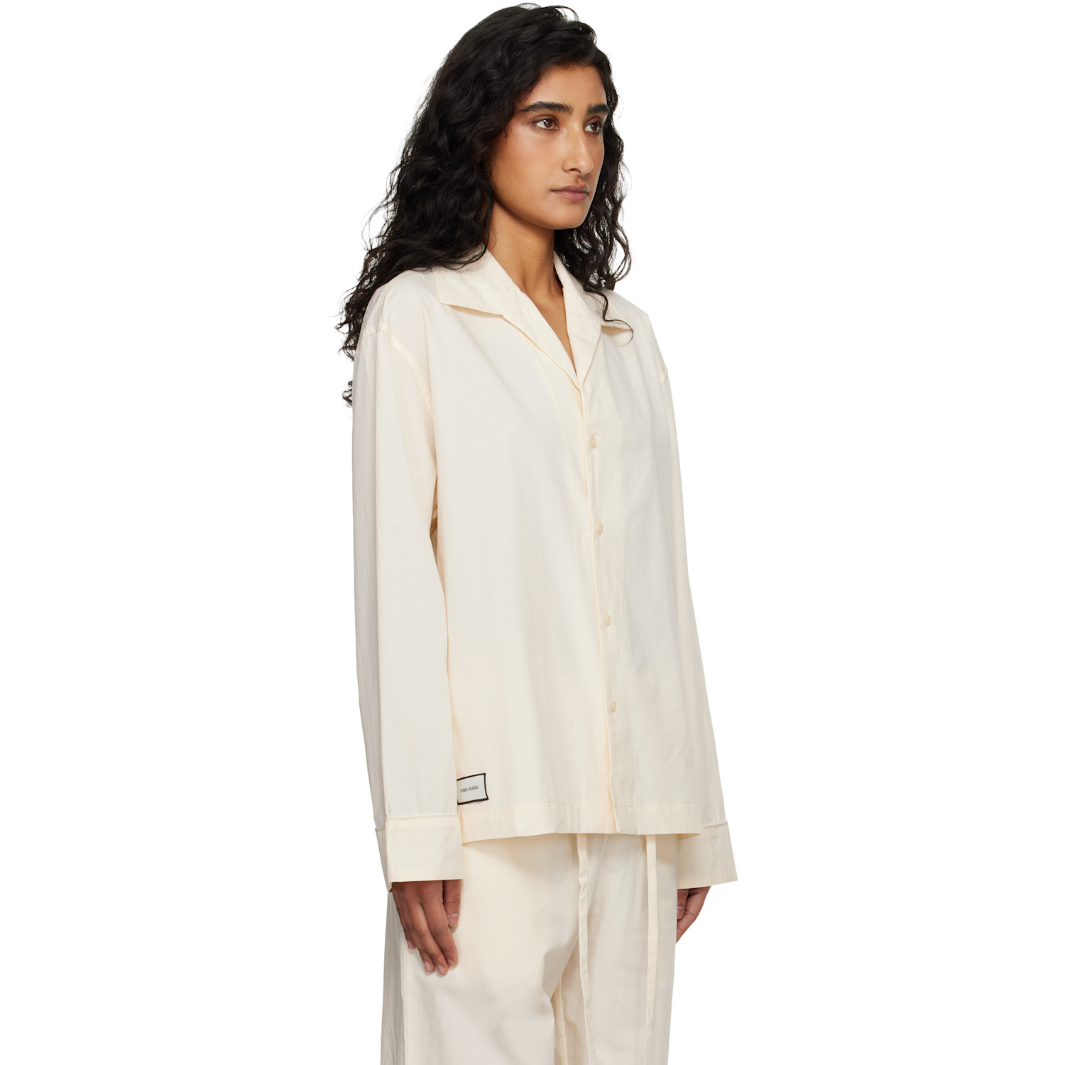  Entire Studios Off-white Ls Pyjama Shirt 
