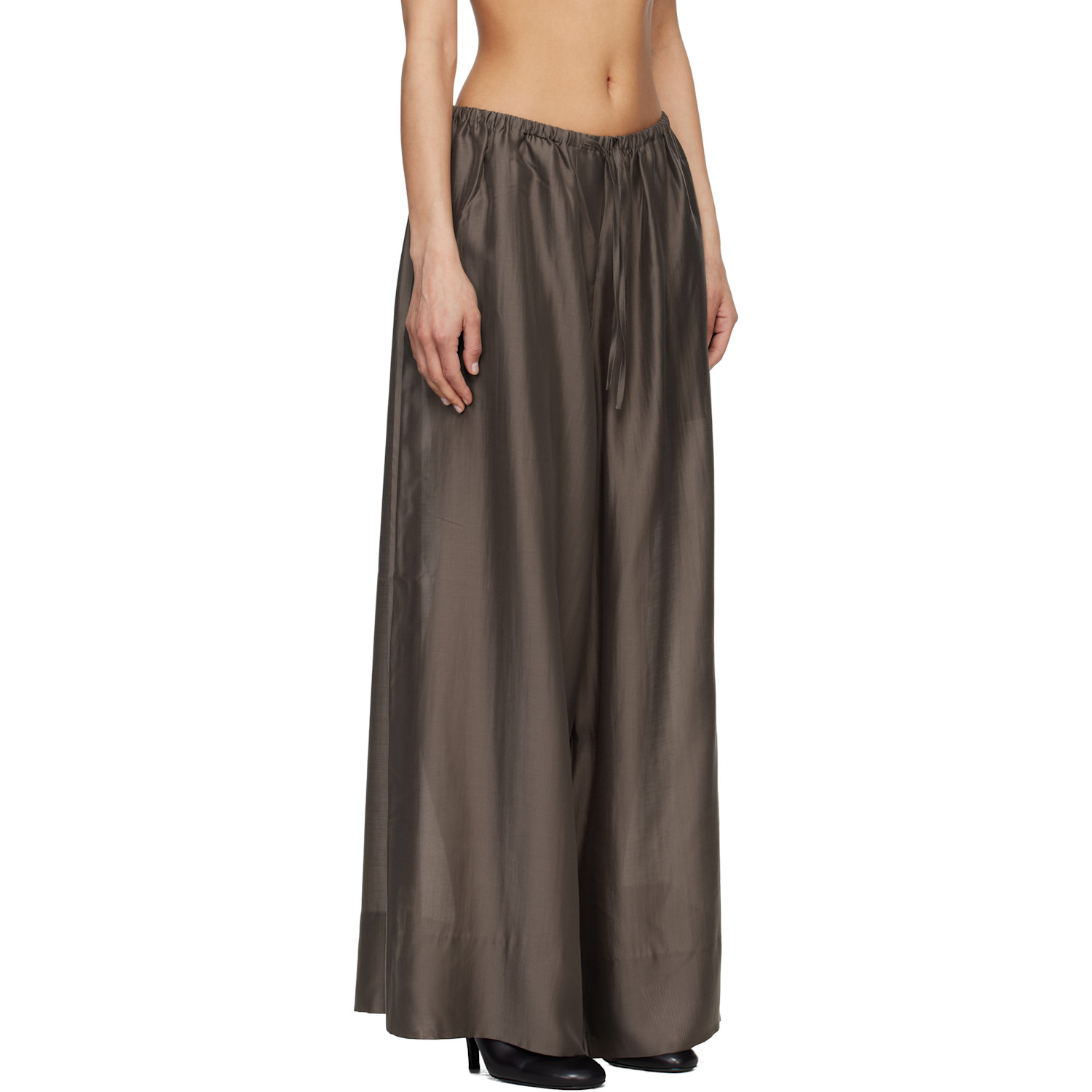 Entire Studios Brown Vento Wide Leg Trousers 