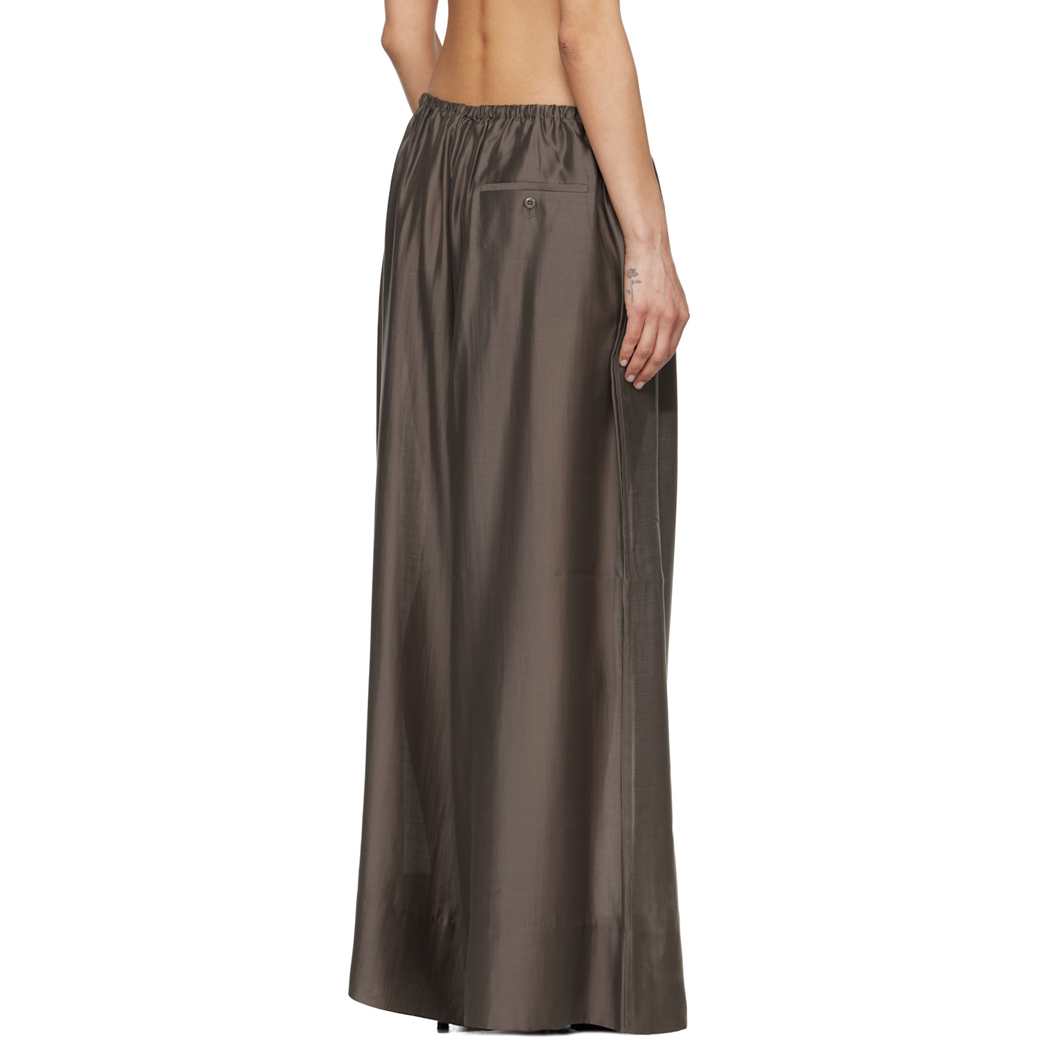  Entire Studios Brown Vento Wide Leg Trousers 