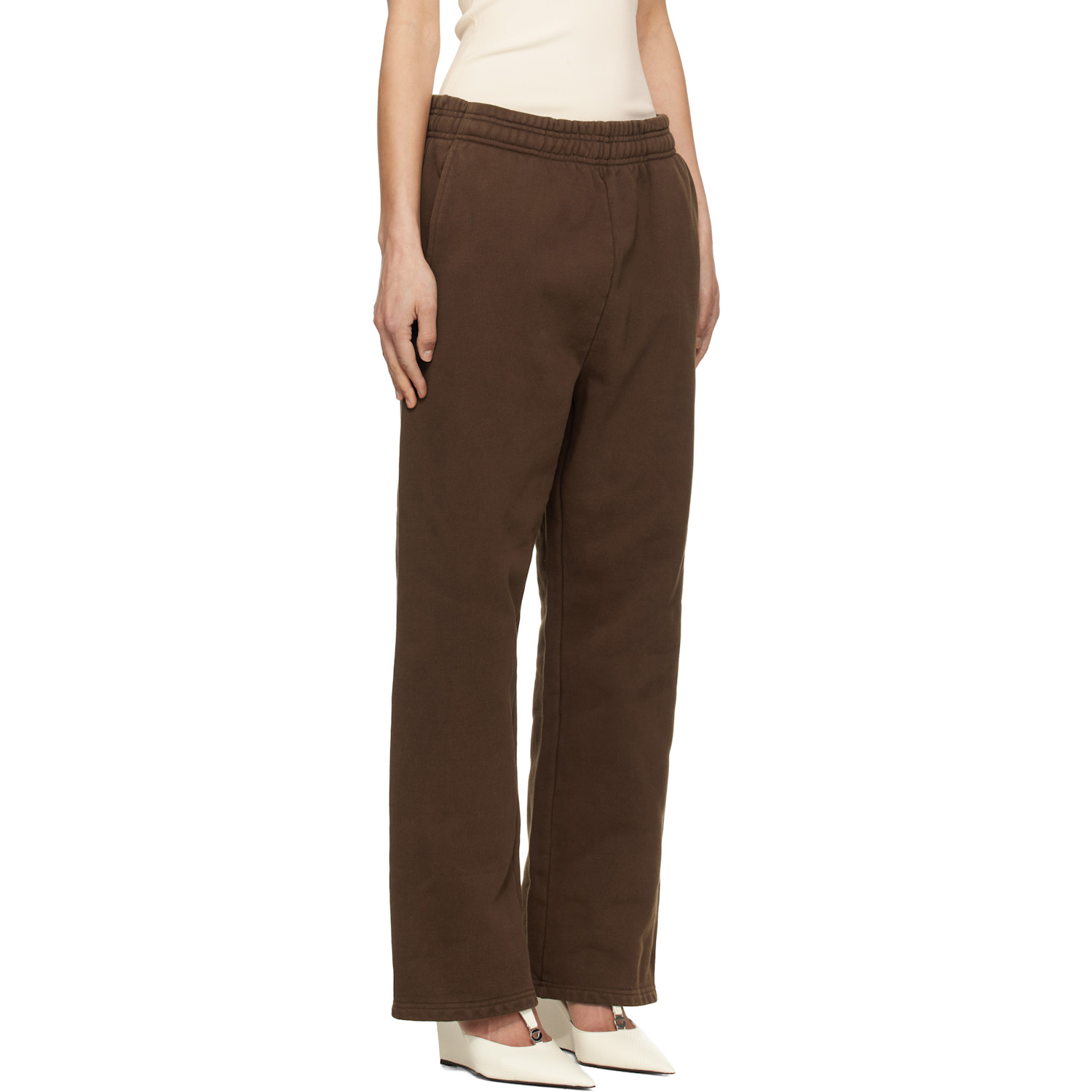  Entire Studios Brown Straight Leg Sweatpants 