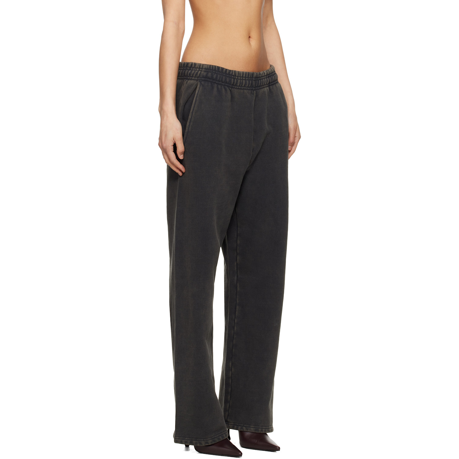  Entire Studios Black Straight Leg Sweatpants 