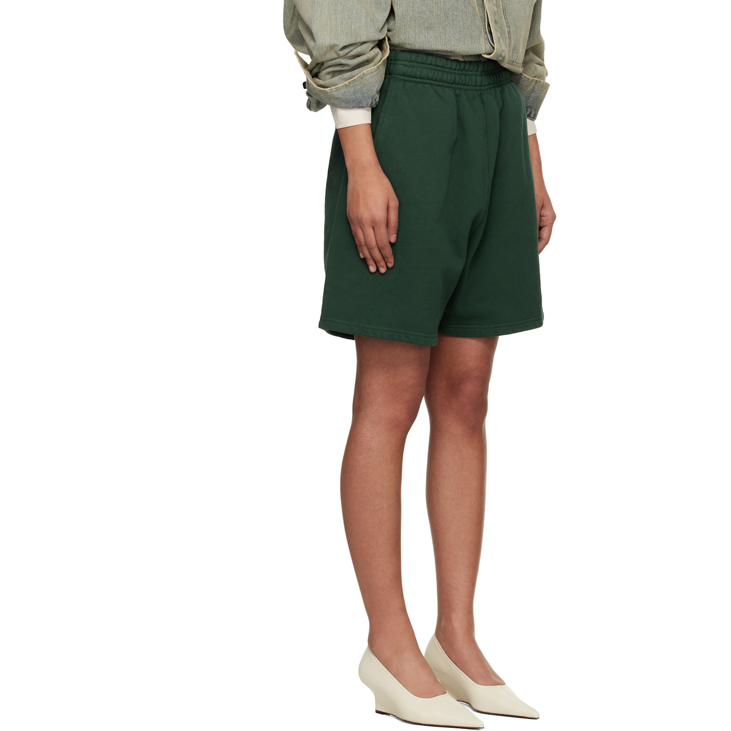  Entire Studios Green Standard Sweat Shorts 