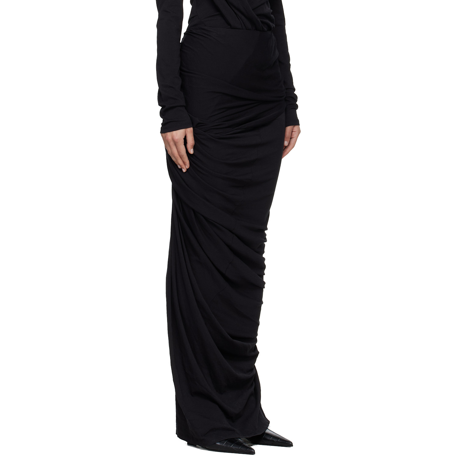  Entire Studios Black Dia Maxi Skirt 