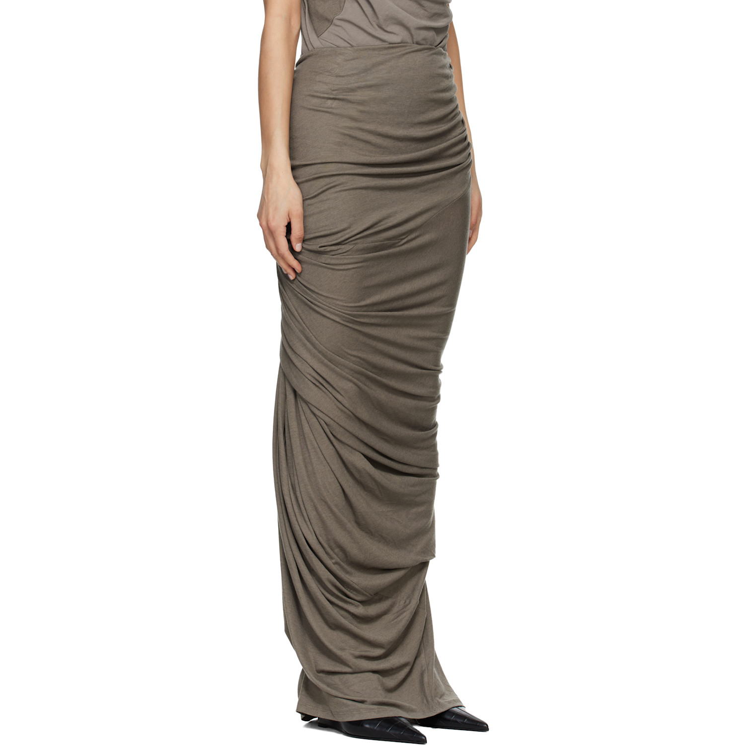  Entire Studios Taupe Dia Maxi Skirt 
