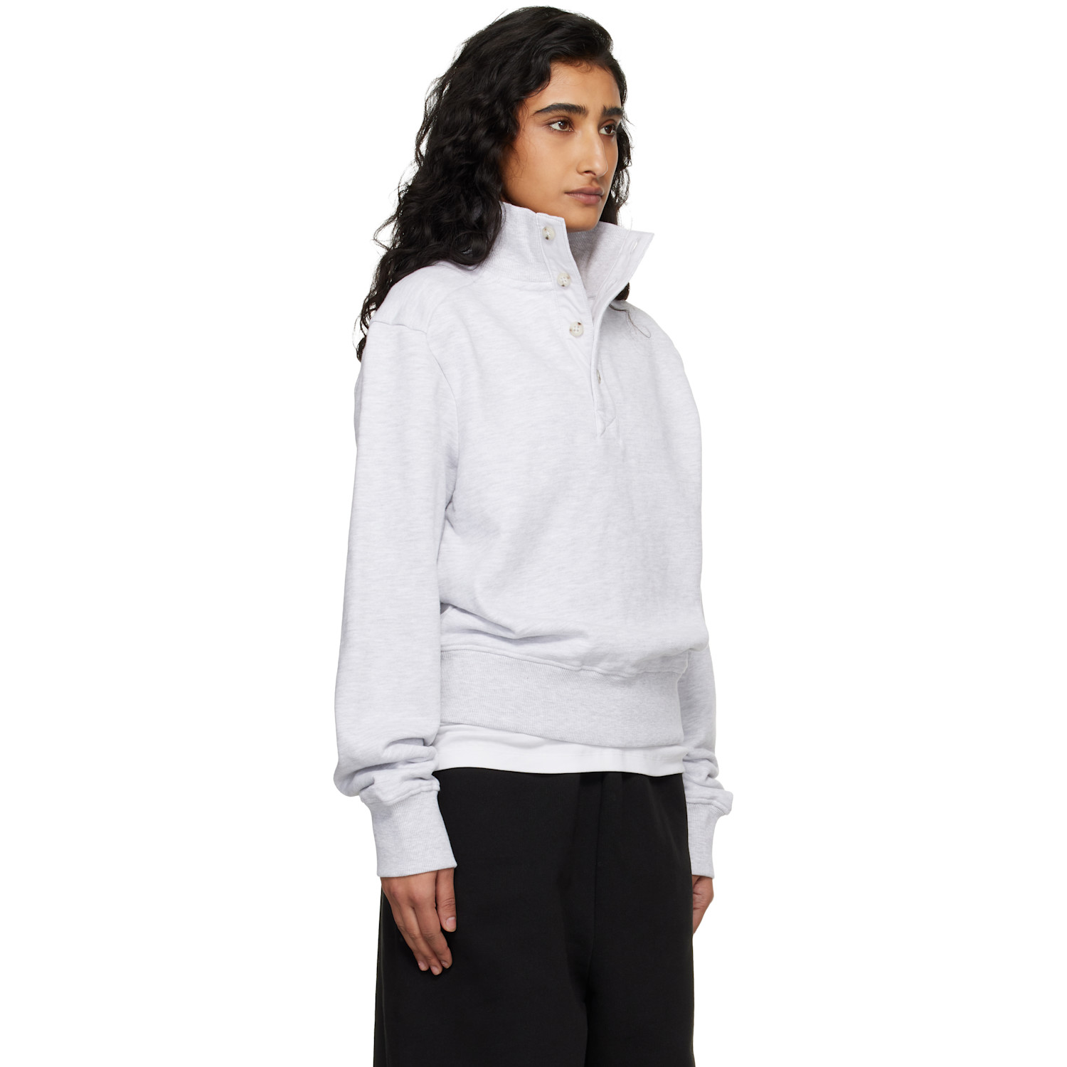  Entire Studios Gray Port Pullover Sweatshirt 